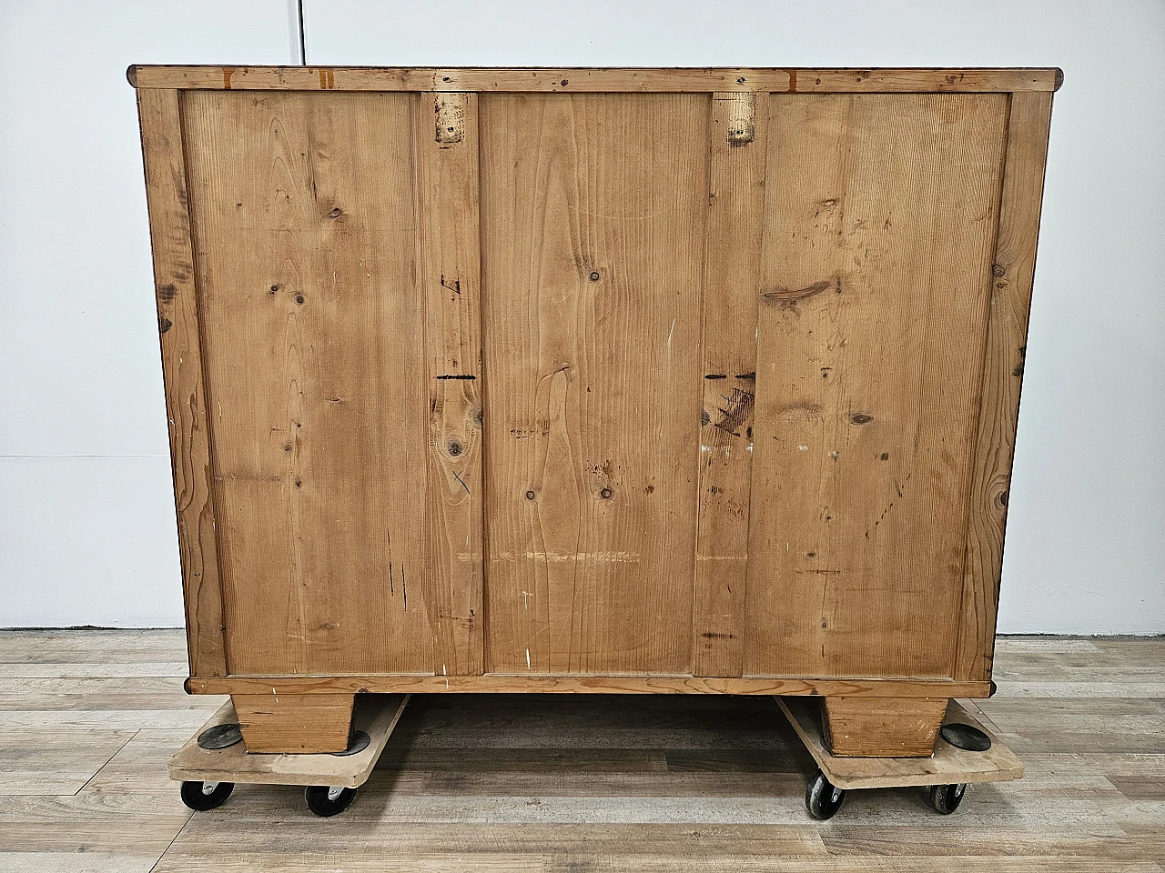 Walnut dresser with silvered knobs, 1930s 34