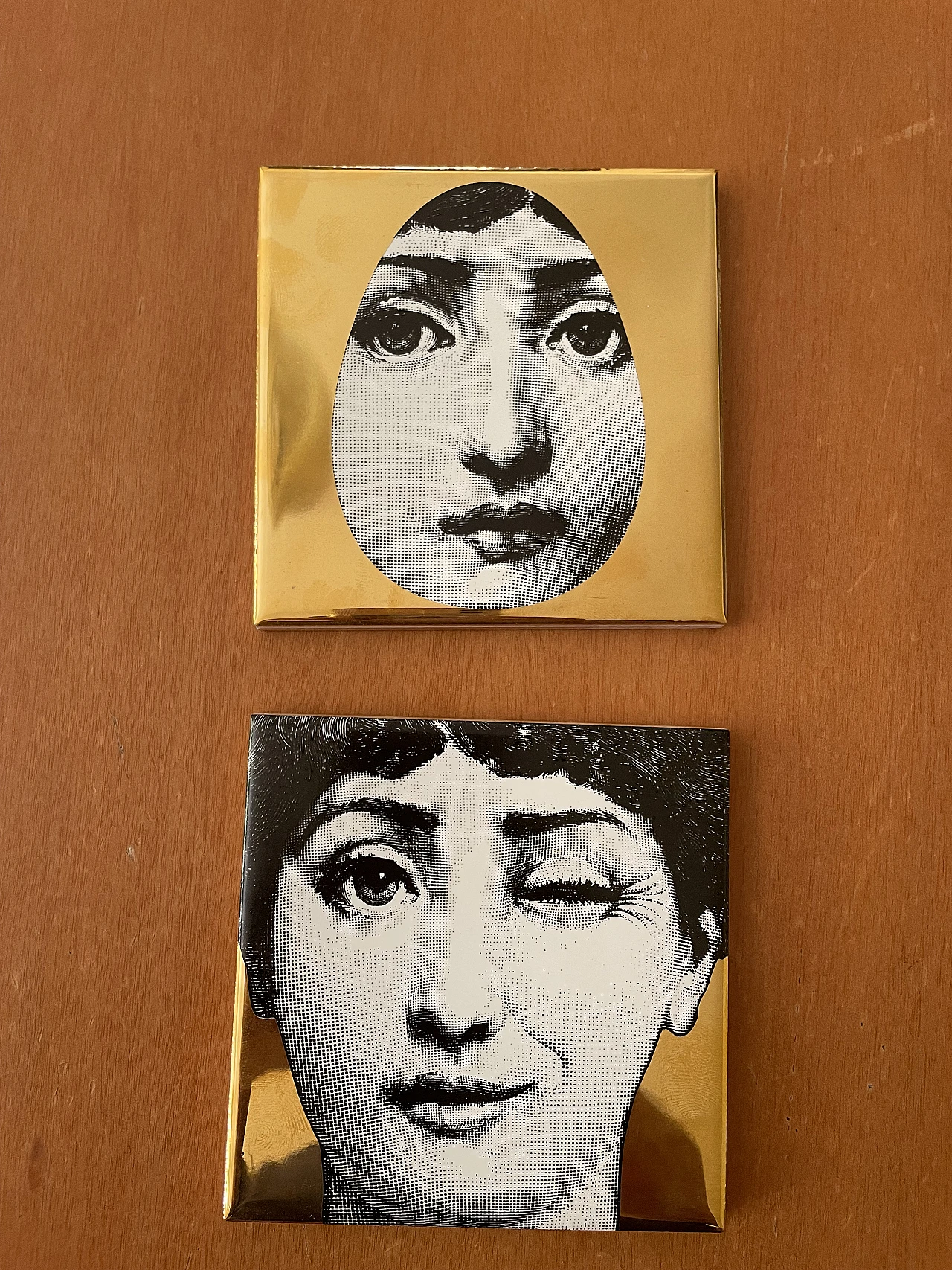 Pair of tiles by Ceramiche Bardelli for Fornasetti 2