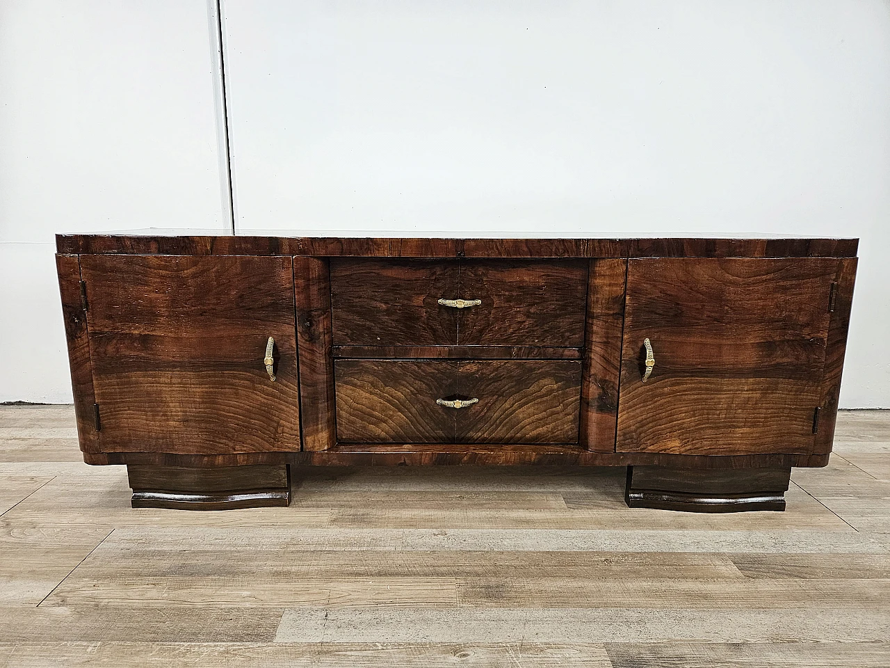 Art Deco mahogany briar sideboard 1