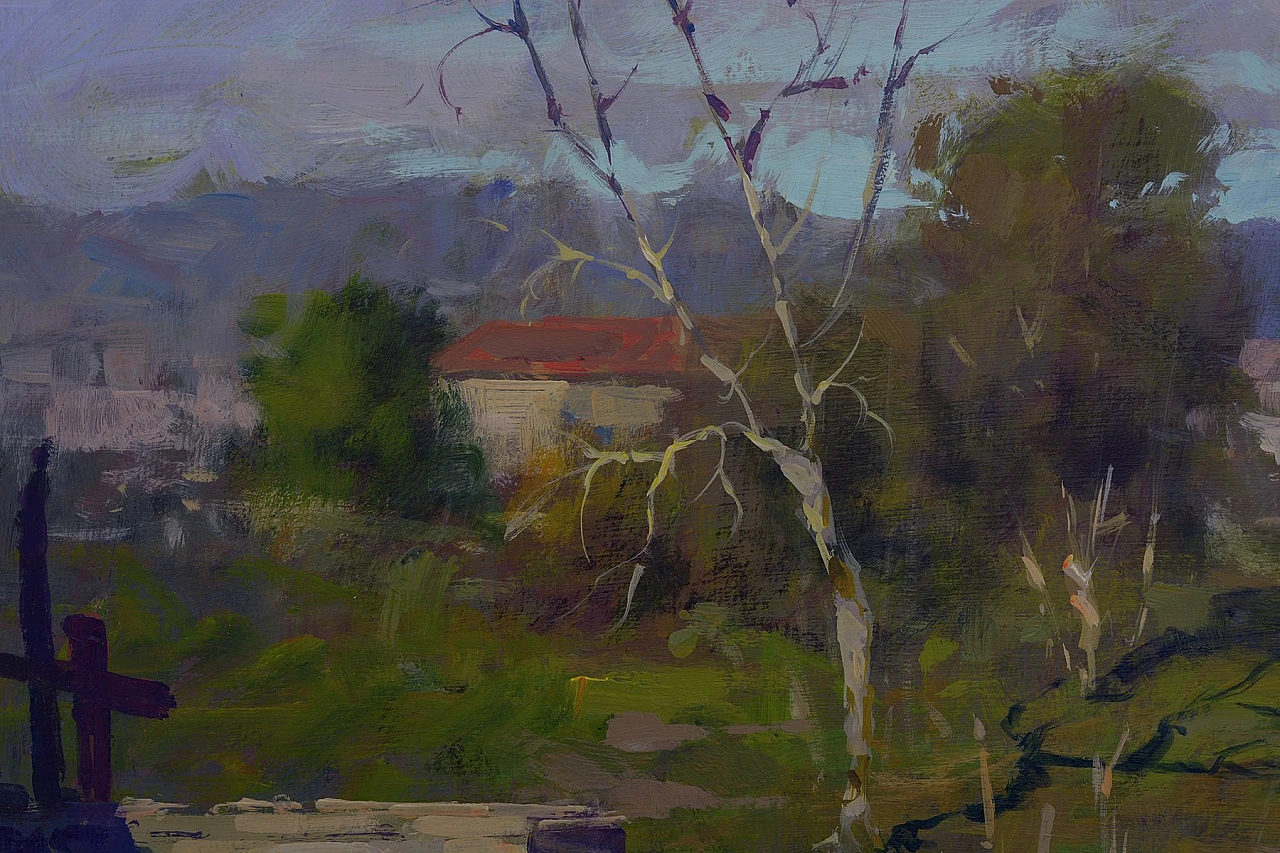 Campagna by Renato Criscuolo, oil on canvas, 2000s 2