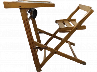 Wooden children school desk, early 20th century