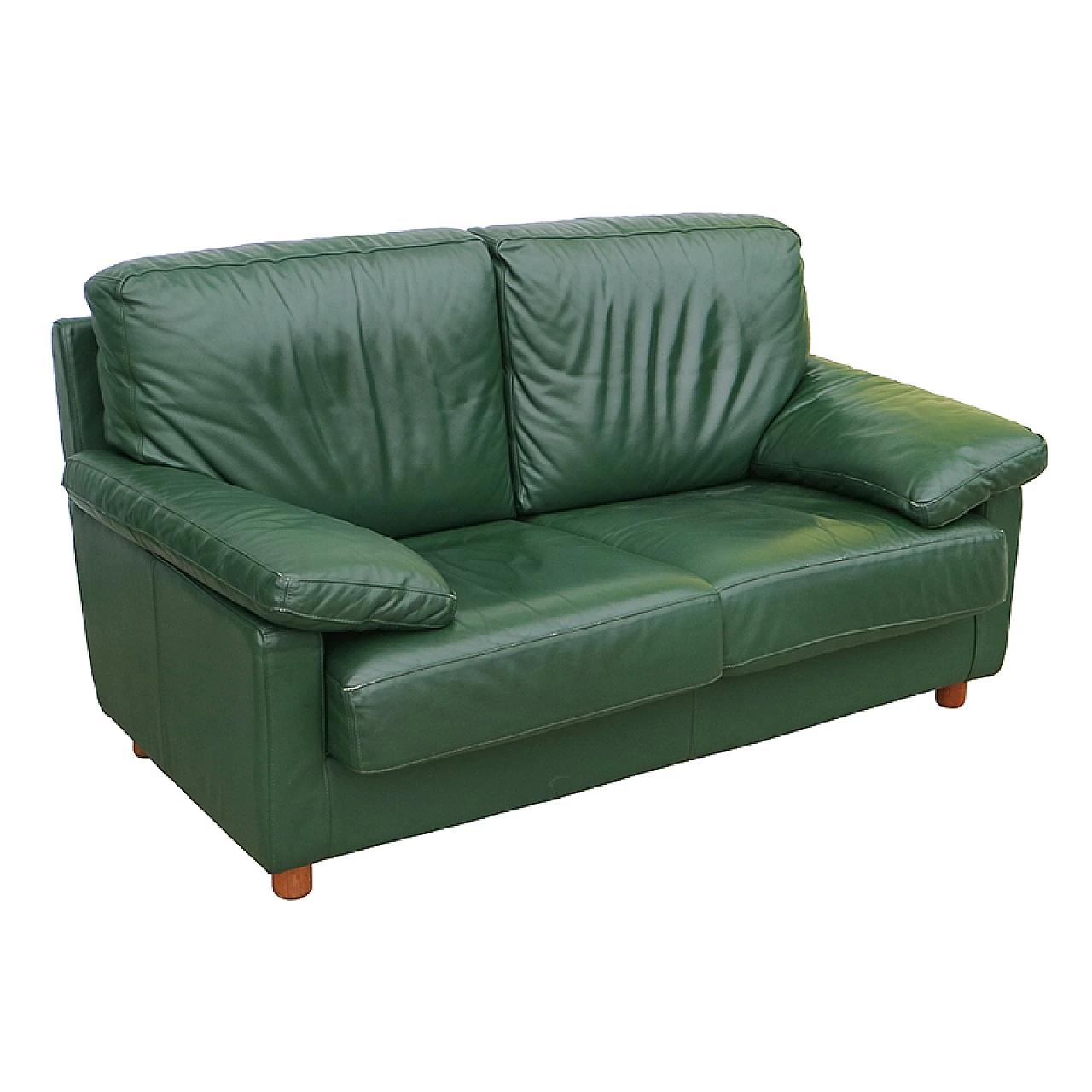 Green leather sofa 2