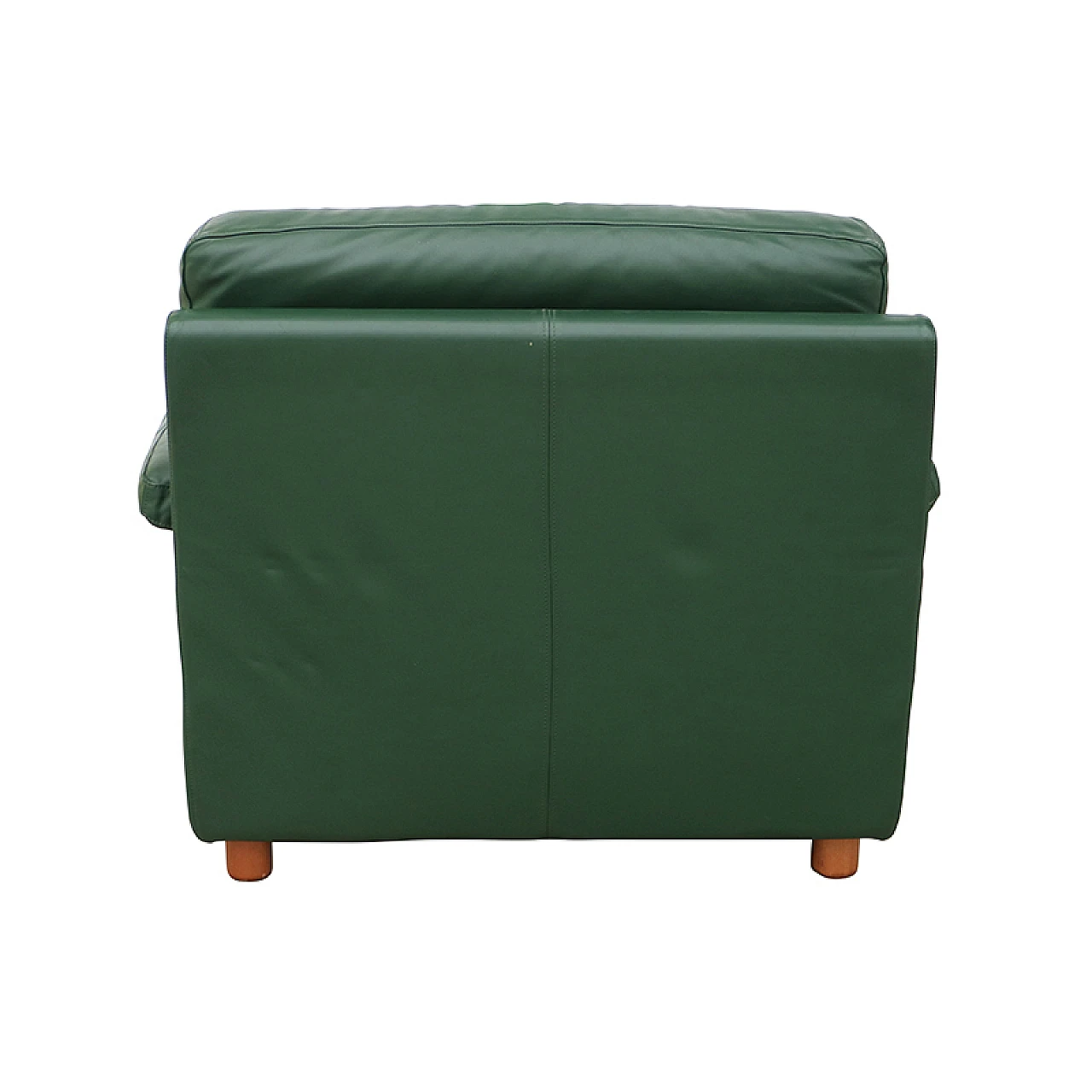 Green leather armchair 4