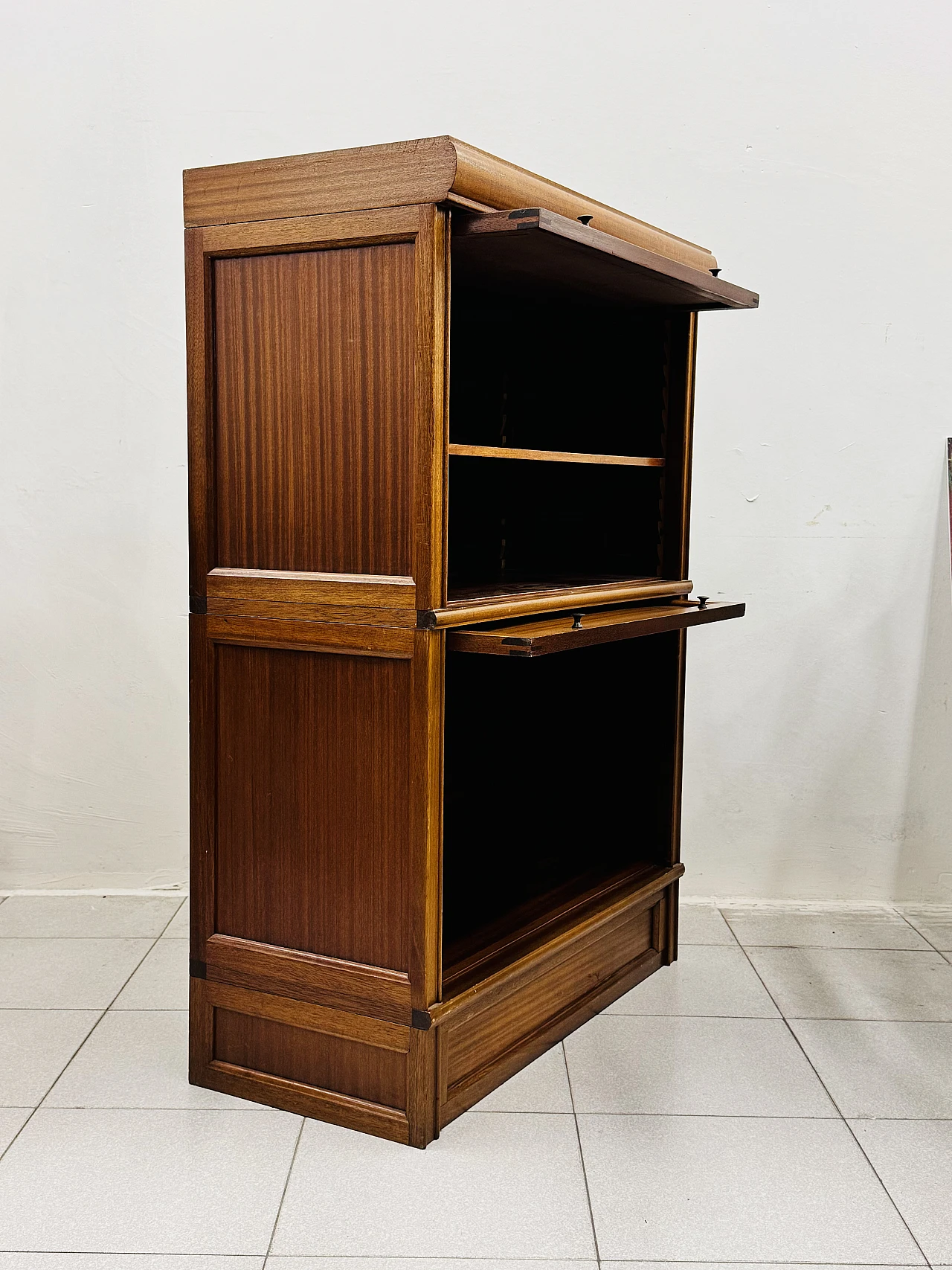 Globe stackable French bookcase in mahogany, 1940s-50s 1