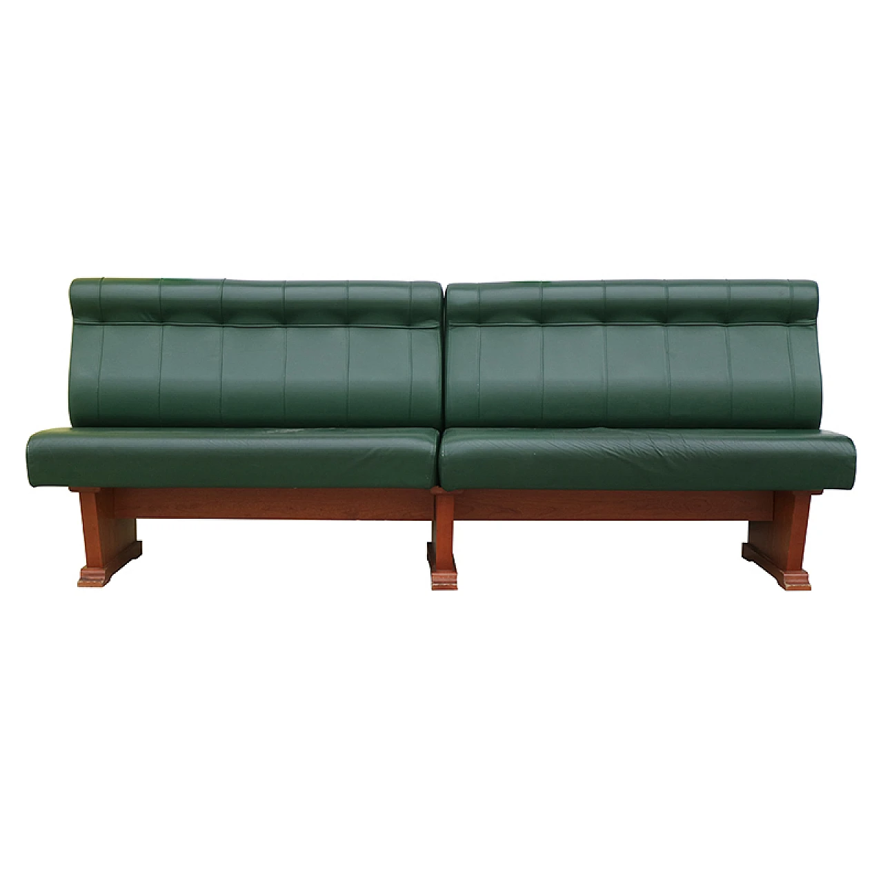 Leather wall bench 2