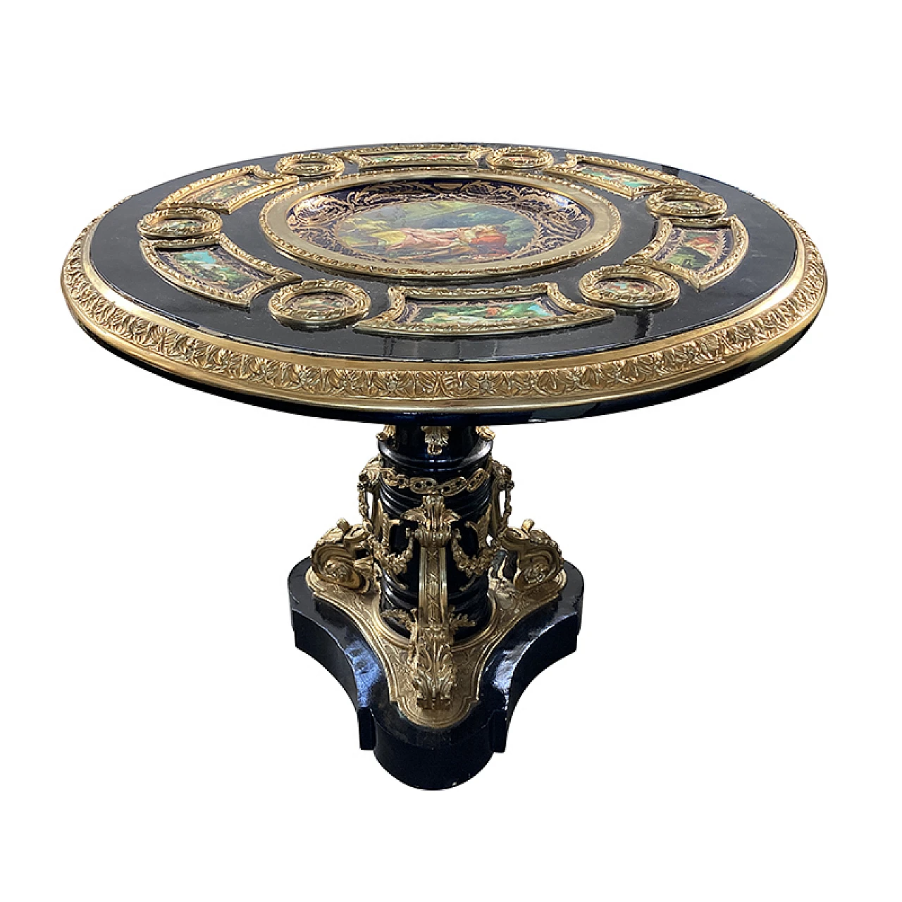 French-style circular wooden table, 20th century 3