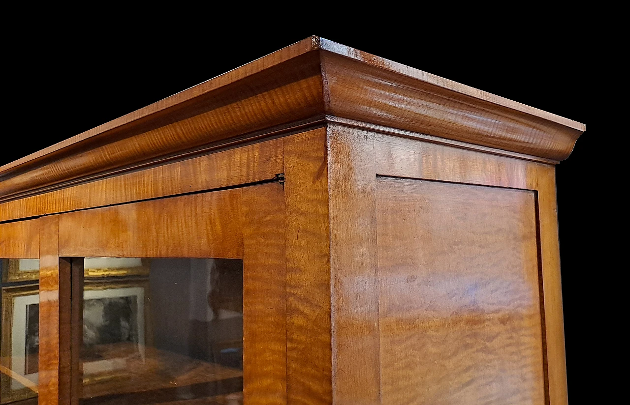 Biedermeier sideboard wood veneer with glass cabinets, 19th century 9