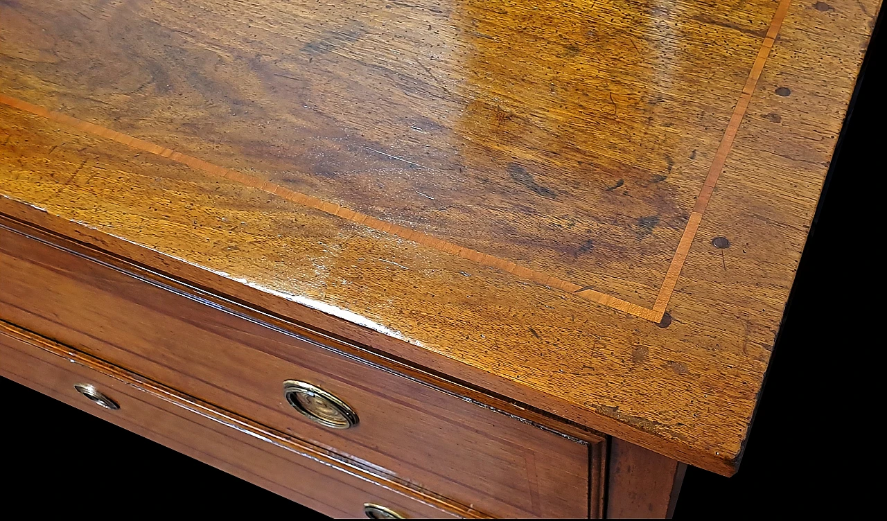 Solid walnut chest of drawers. Front with two drawers with lock 5