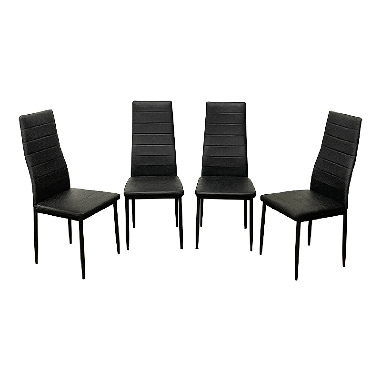 Black leather chairs 1