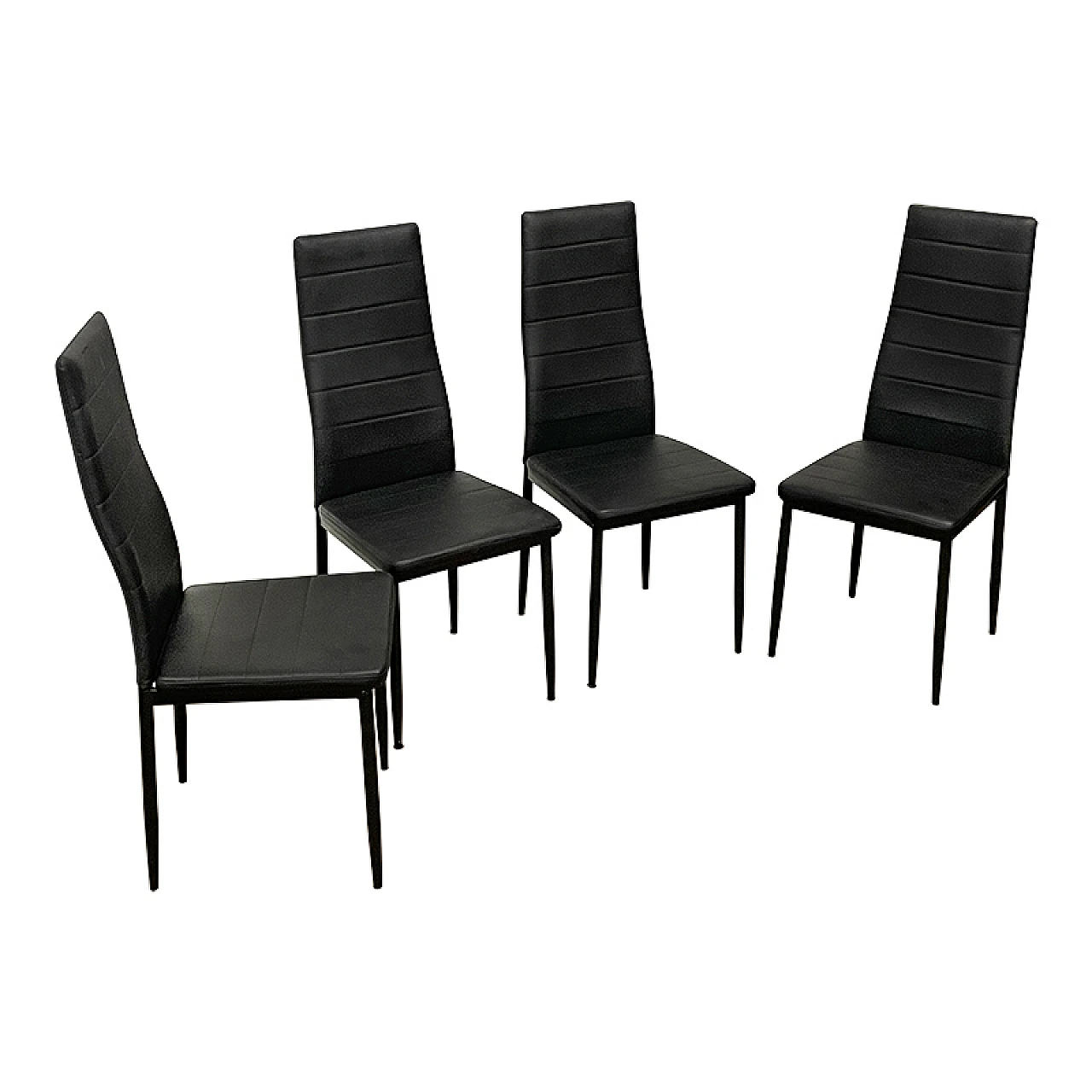 Black leather chairs 2