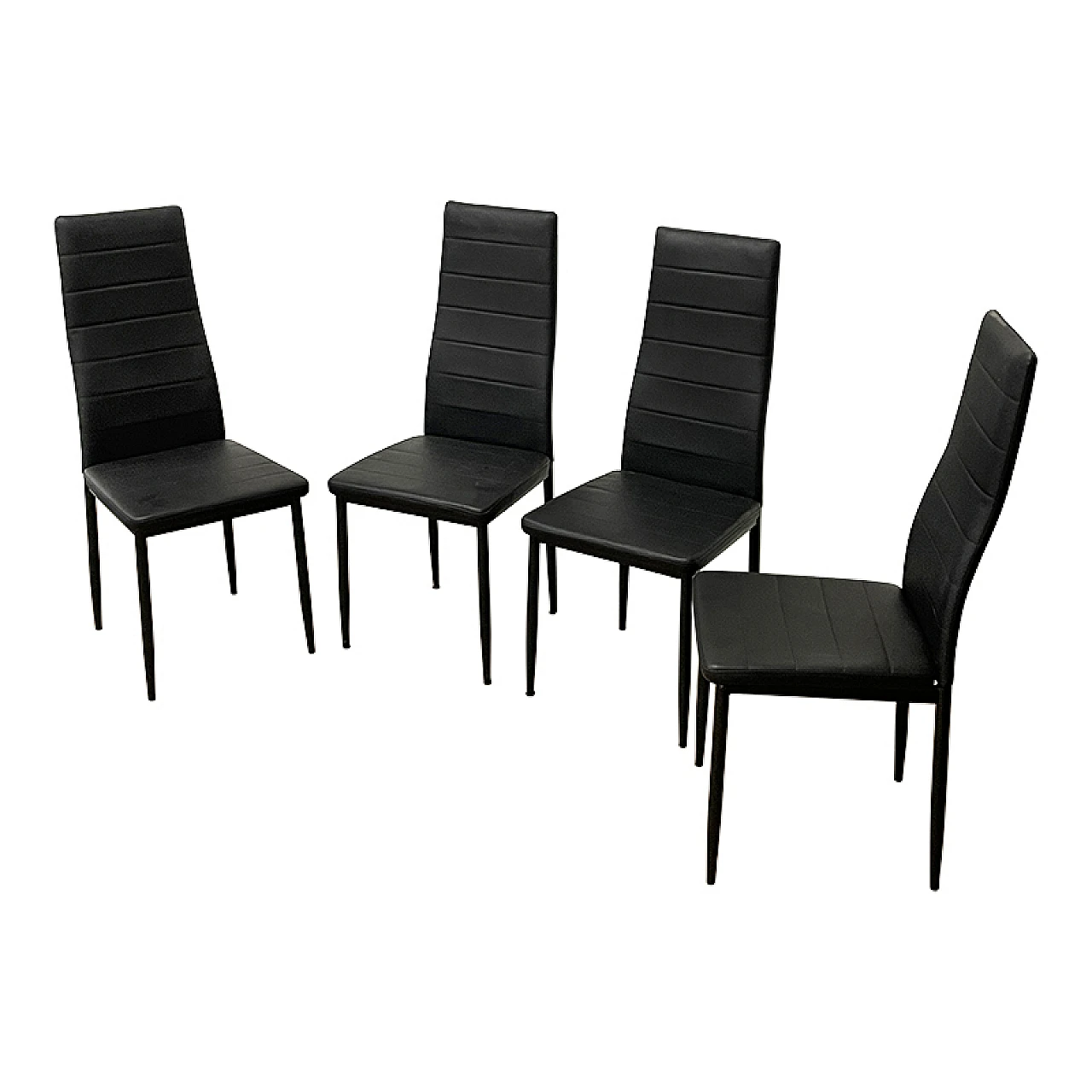 Black leather chairs 3