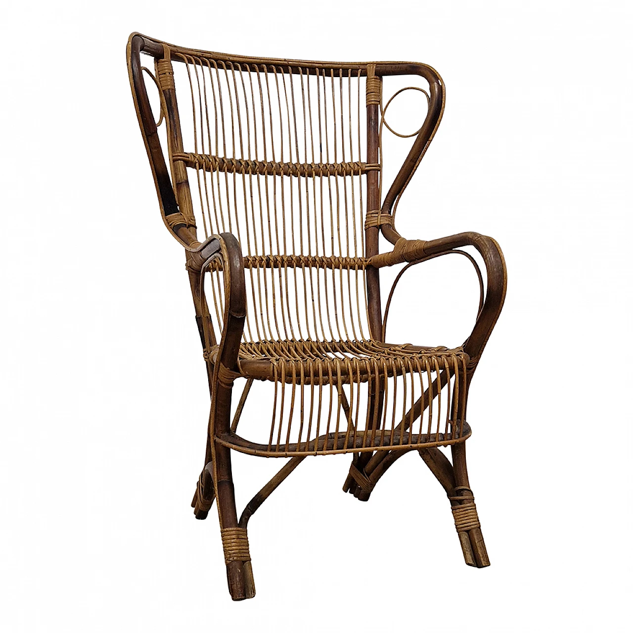 Bamboo and rattan armchair 2