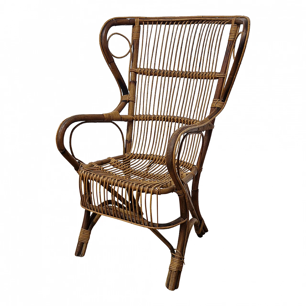 Bamboo and rattan armchair 3