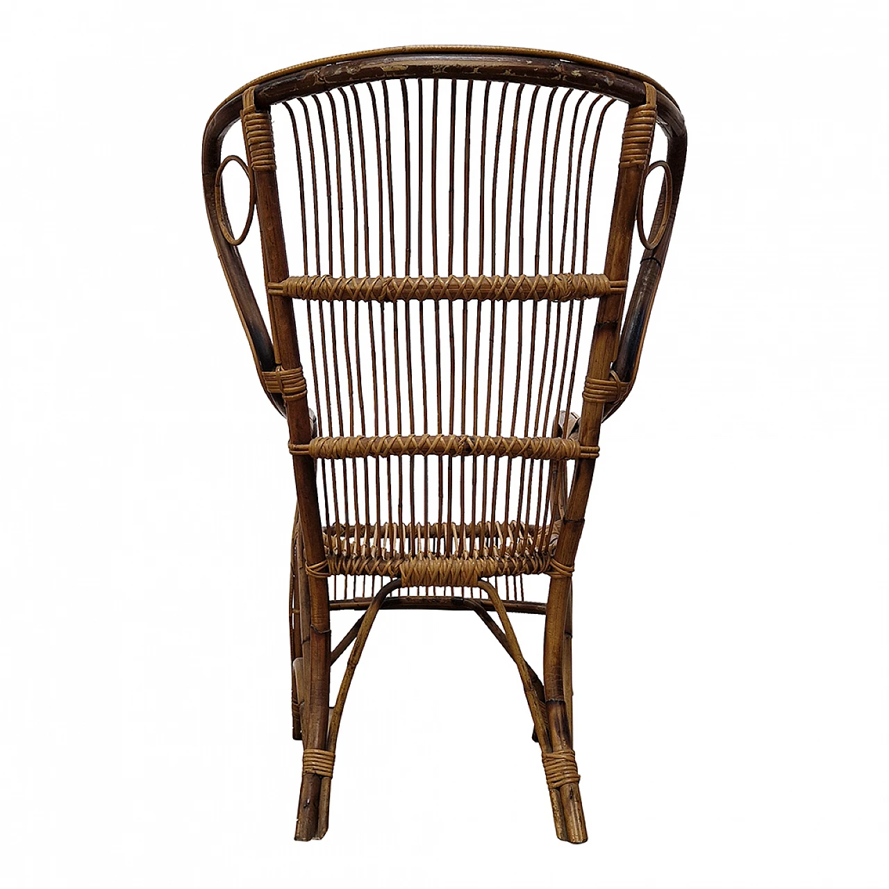 Bamboo and rattan armchair 6