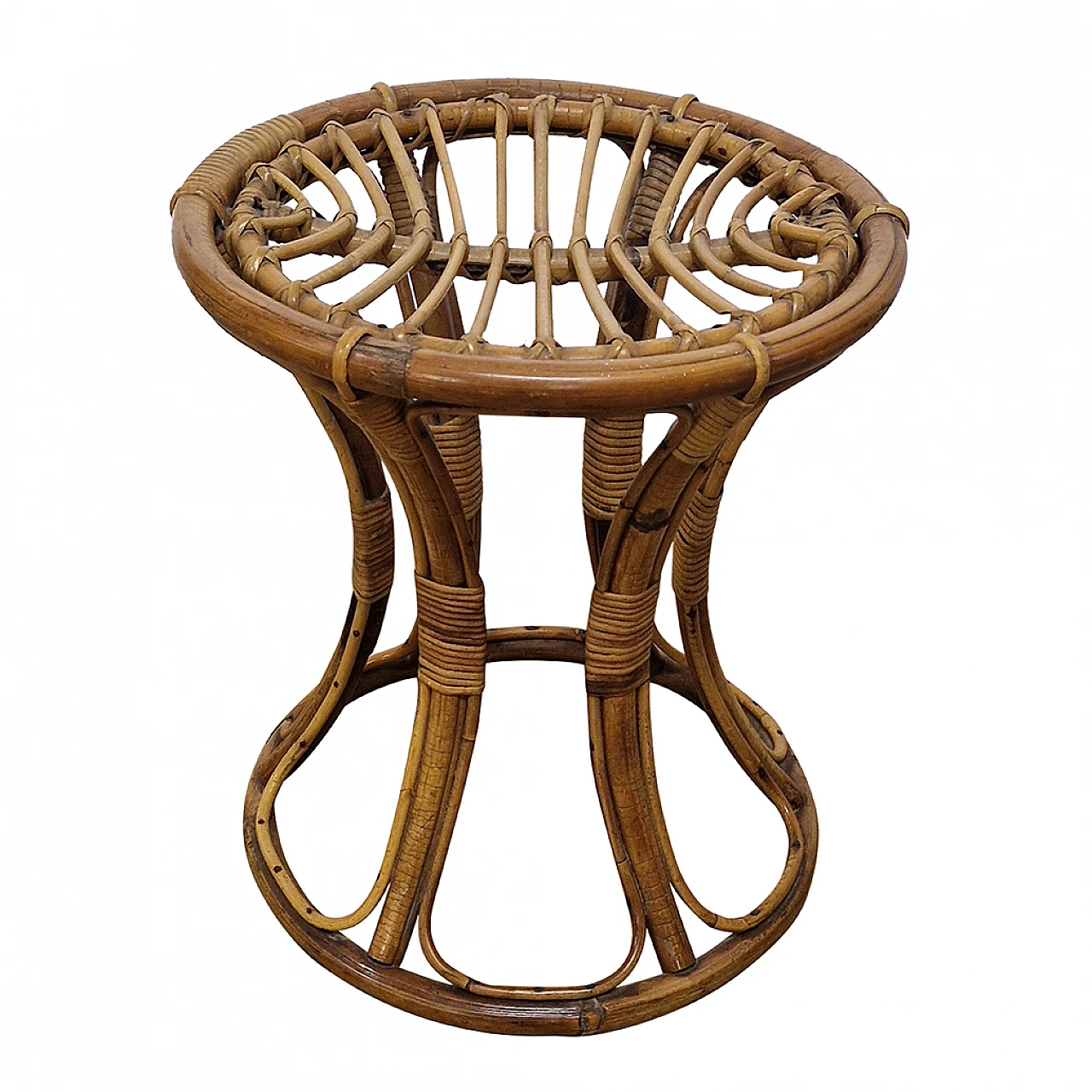 Bamboo and rattan stool 2