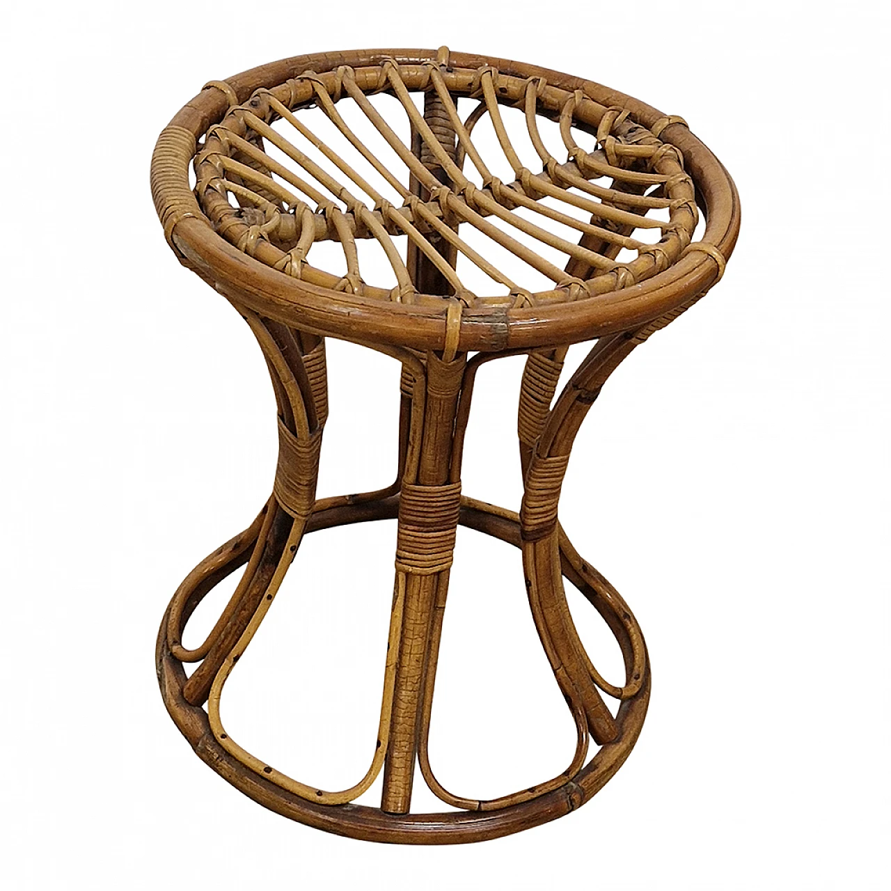 Bamboo and rattan stool 5