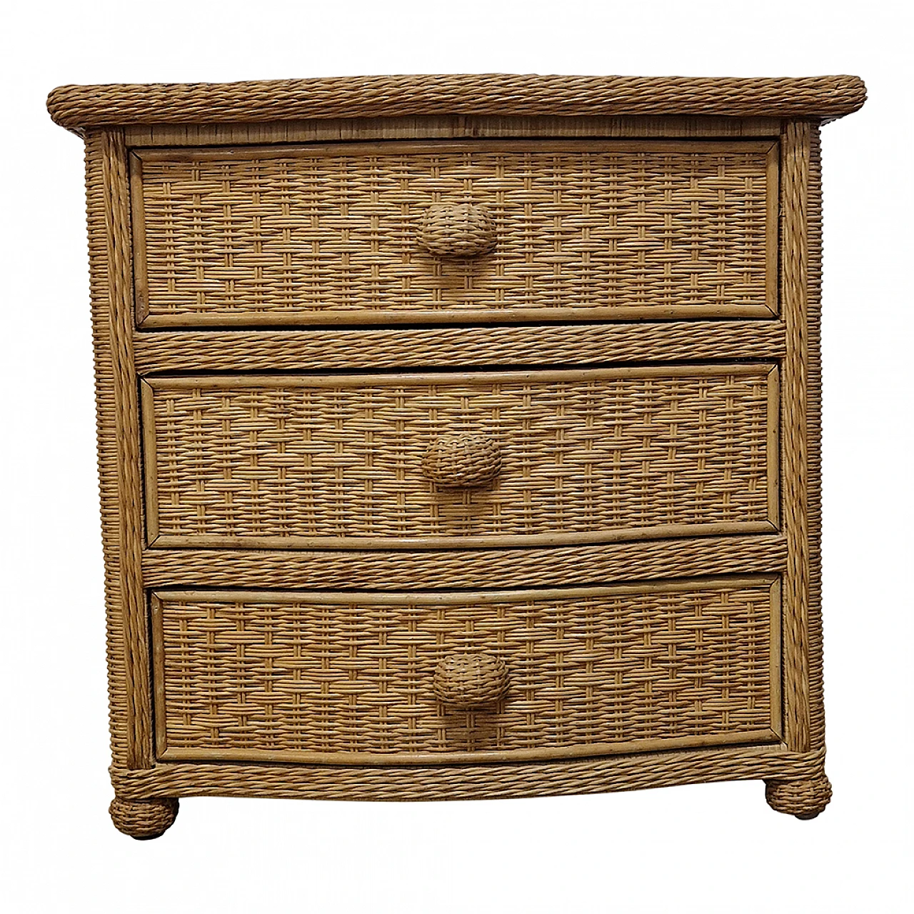 Rattan and bamboo dresser 1