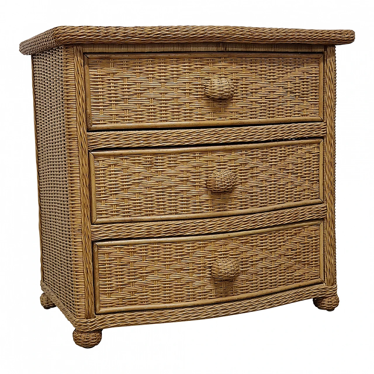 Rattan and bamboo dresser 2