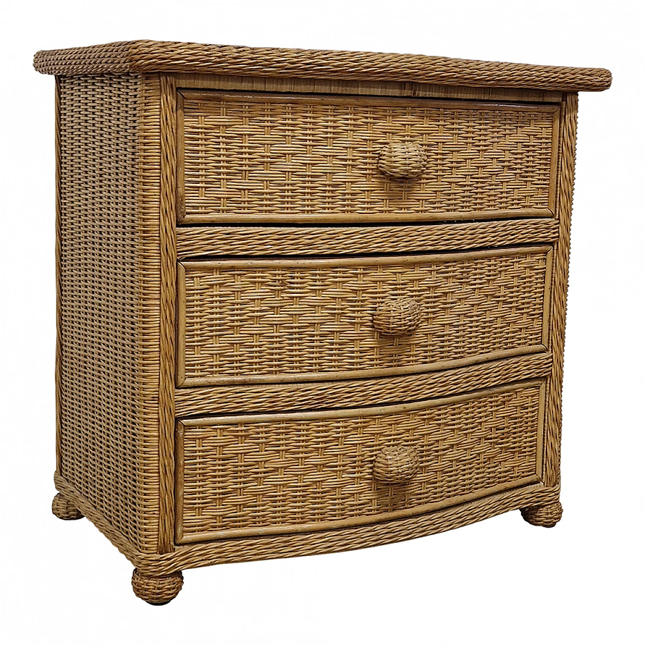 Rattan and bamboo dresser 3