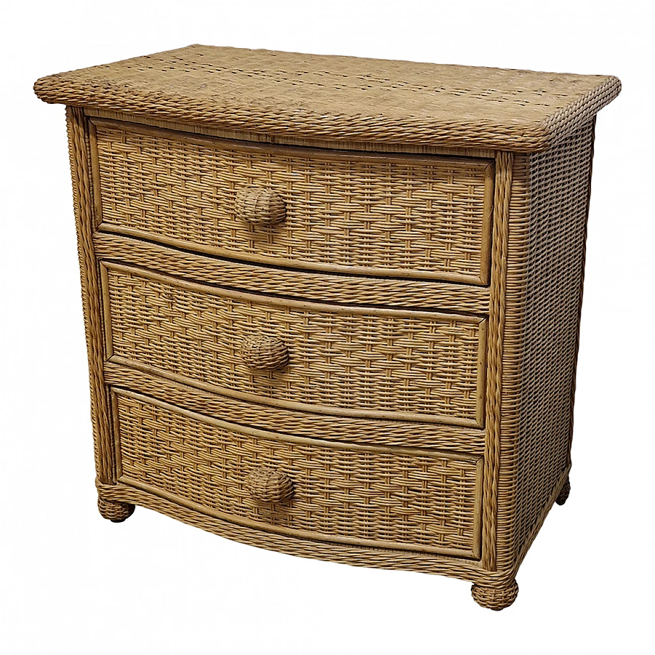 Rattan and bamboo dresser 4