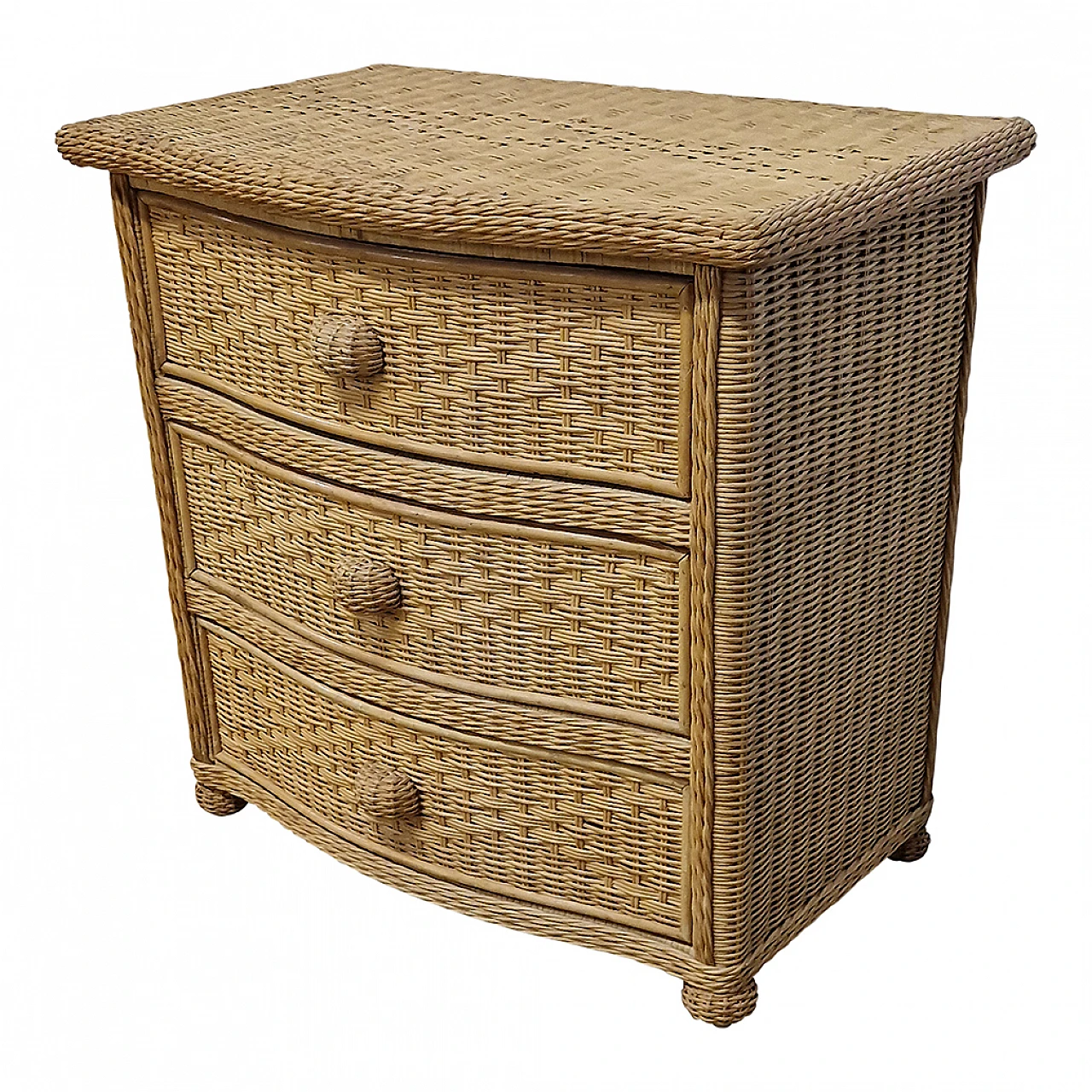 Rattan and bamboo dresser 5