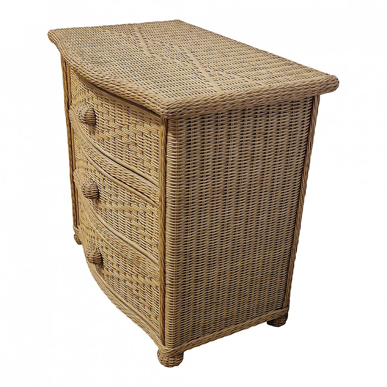 Rattan and bamboo dresser 7