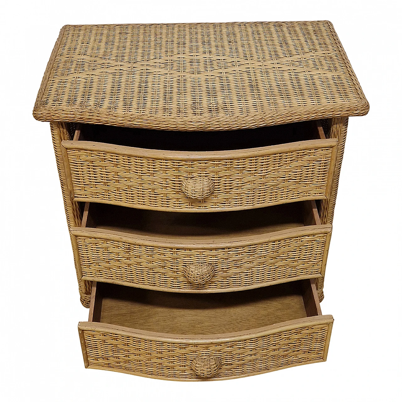 Rattan and bamboo dresser 8