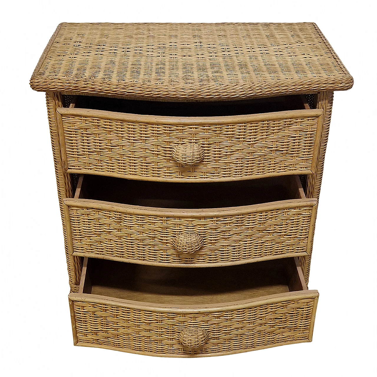 Rattan and bamboo dresser 9