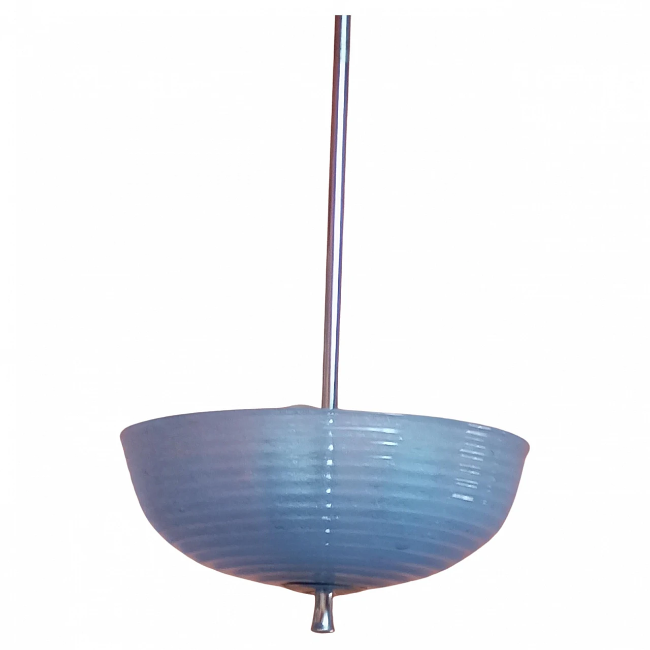 Blue pulegoso glass chandelier by Barovier&Toso, Murano, 1960s 1