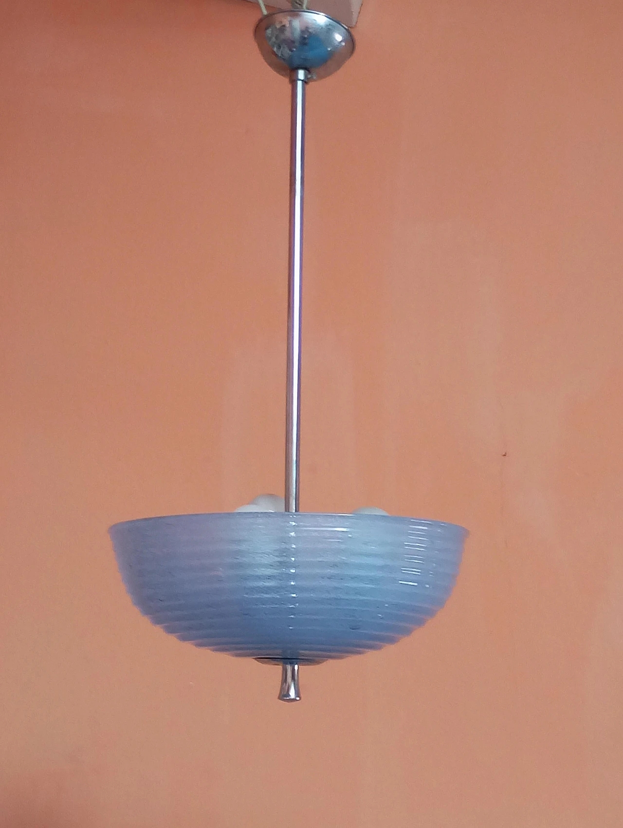 Blue pulegoso glass chandelier by Barovier&Toso, Murano, 1960s 12