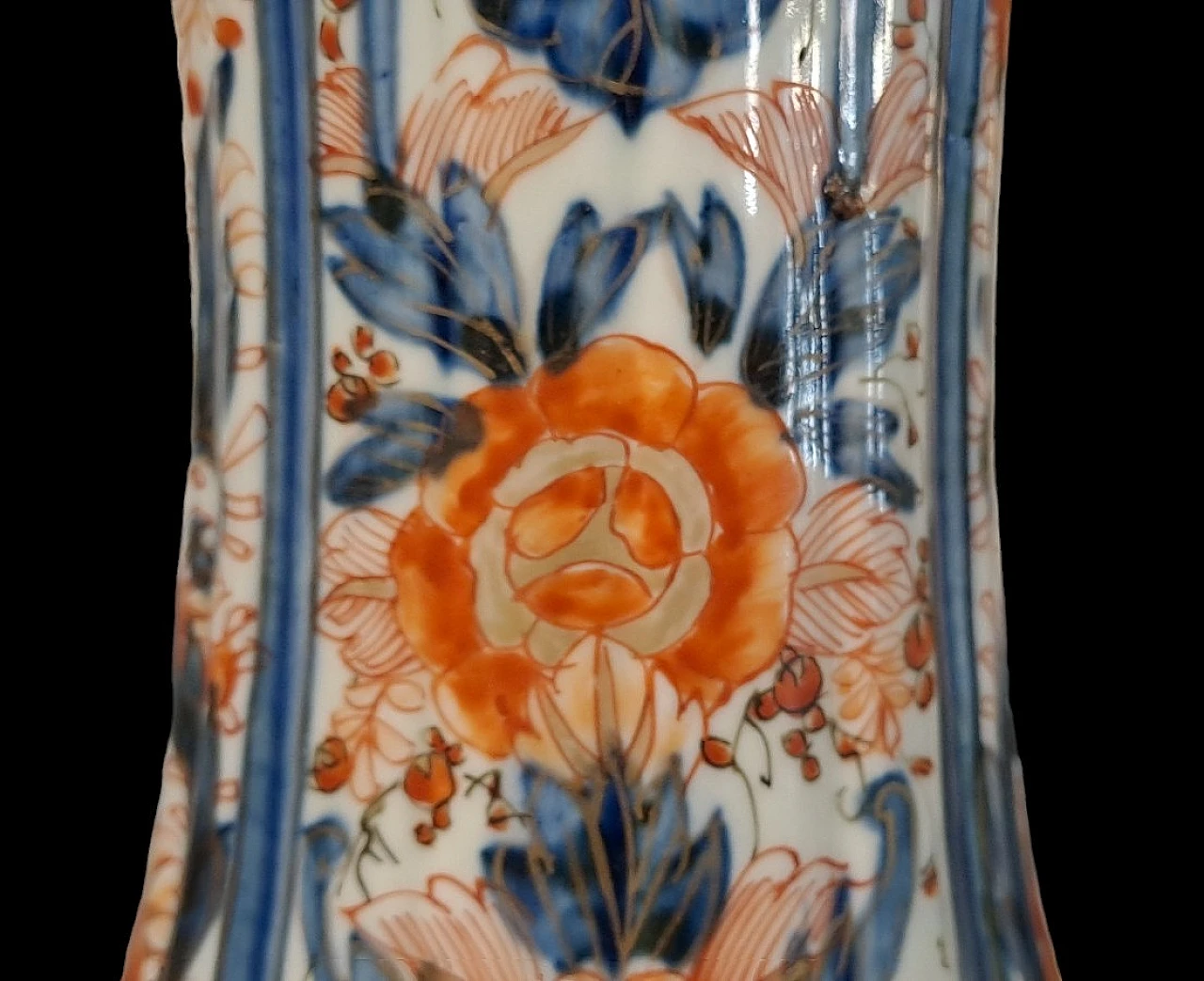 Pair of Imari trumpet vases in Japanese porcelain, 19th century 6