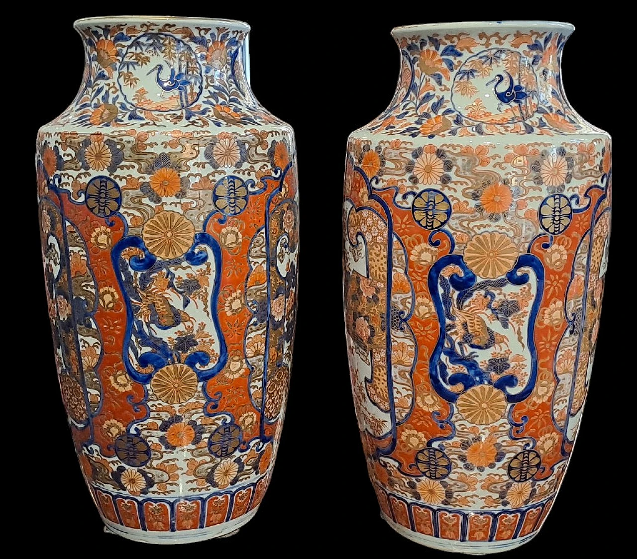 Large pair of Imari Japonese  vases, 19th century 6