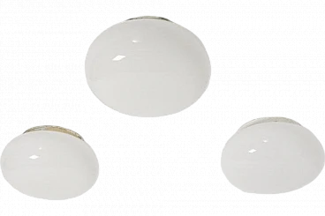 Lampade da soffitto opaline di Paavo Tynell per Taito Oy