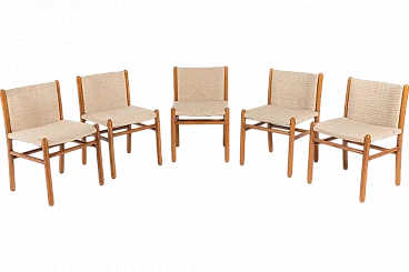 Italian Nuela Chairs by Gianfranco Frattini for Lema SPA, Italy, 1970s, Set of 5