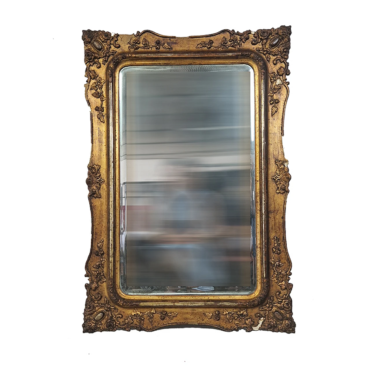 Golden wooden mirror, 50s 1