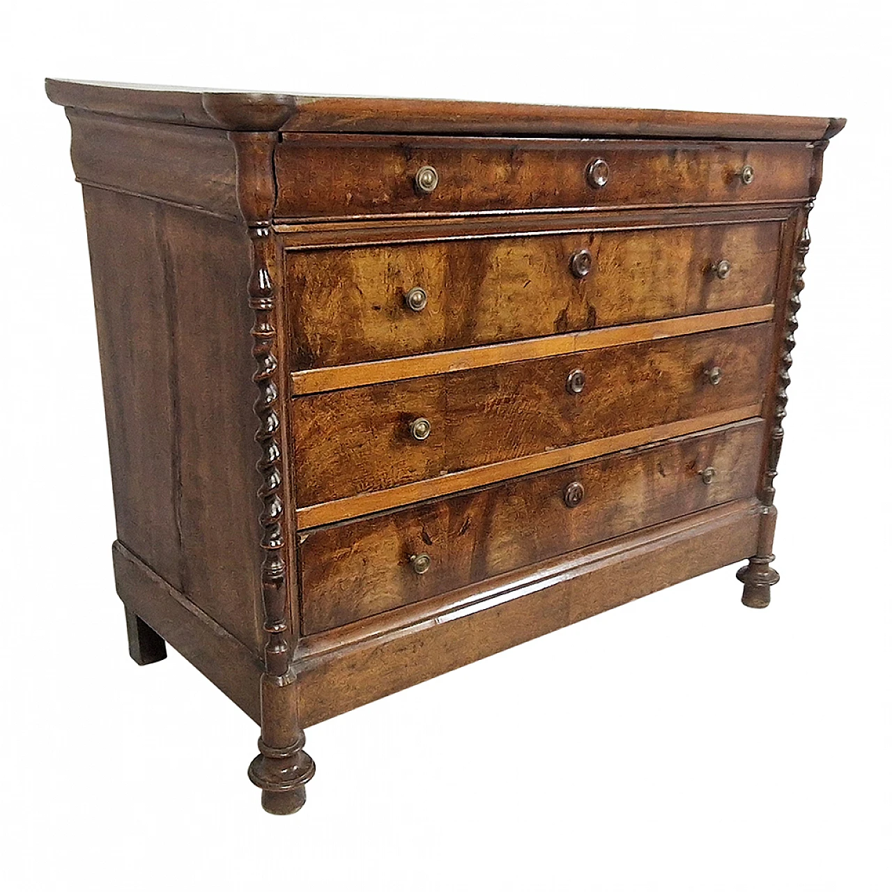 Four drawers wooden dresser, 19th century 3