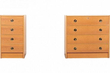 Modern Scandinavian Chest of Drawers, 1960s, Set of 2