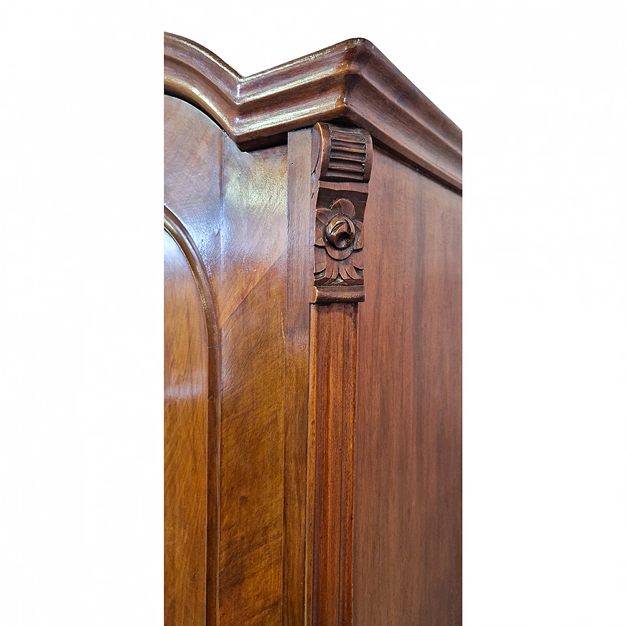 Two-door walnut wardrobe, 19th century 3