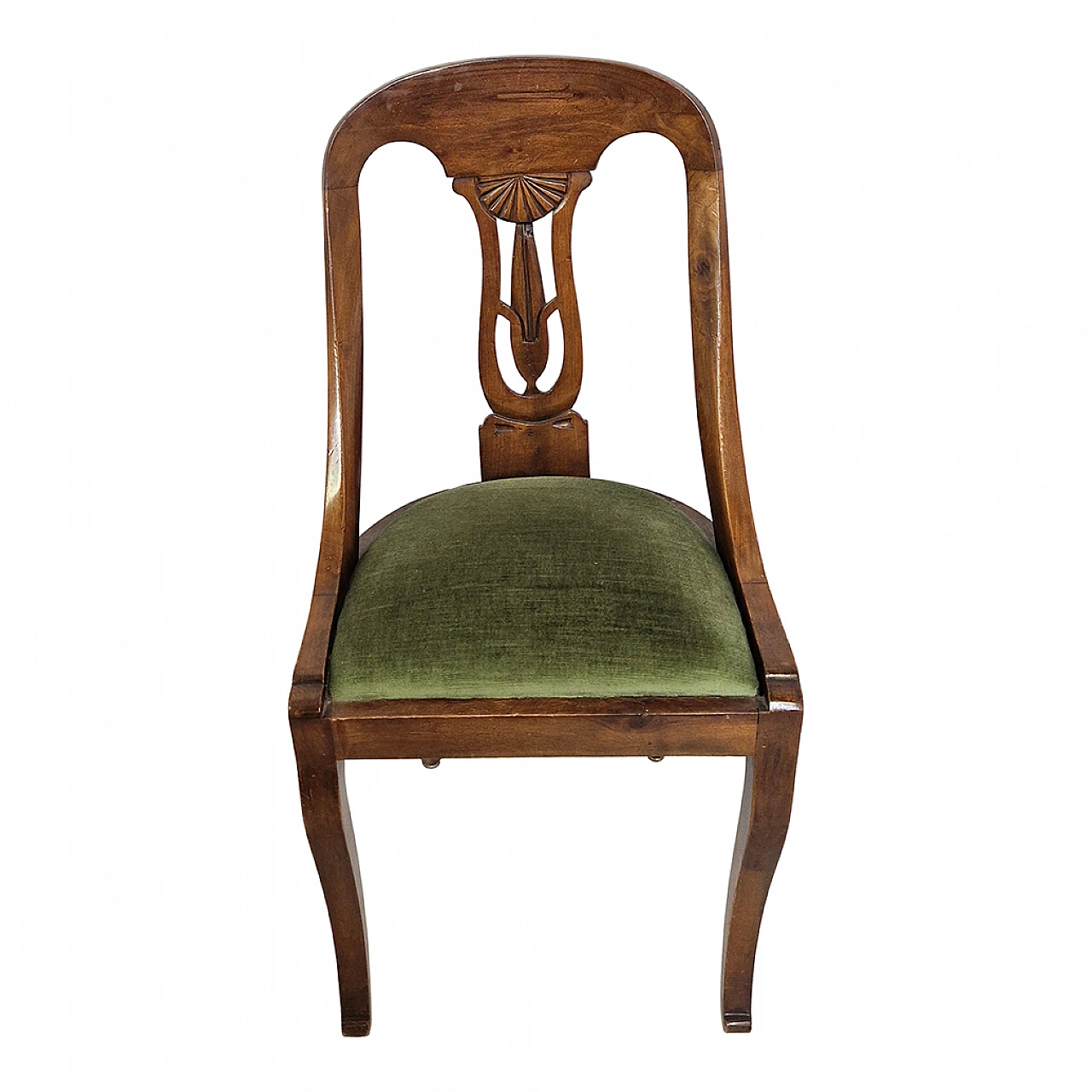 Pair of walnut gondola chairs, second half of the 19th century 3