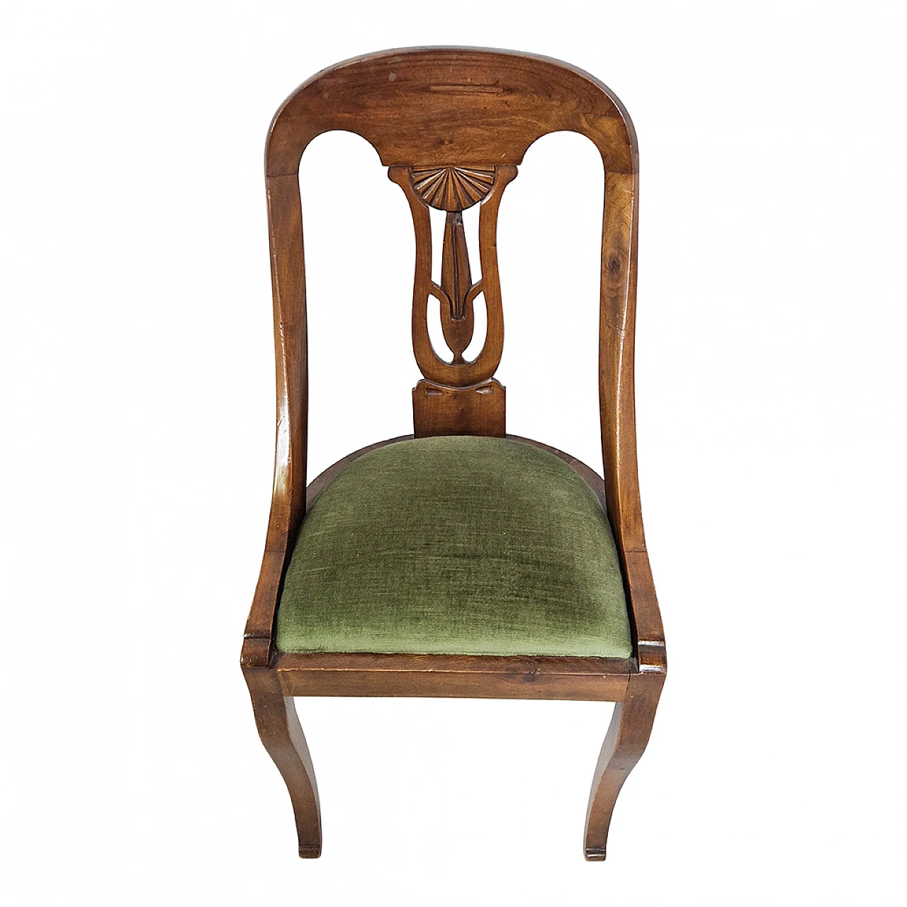 Pair of walnut gondola chairs, second half of the 19th century 4