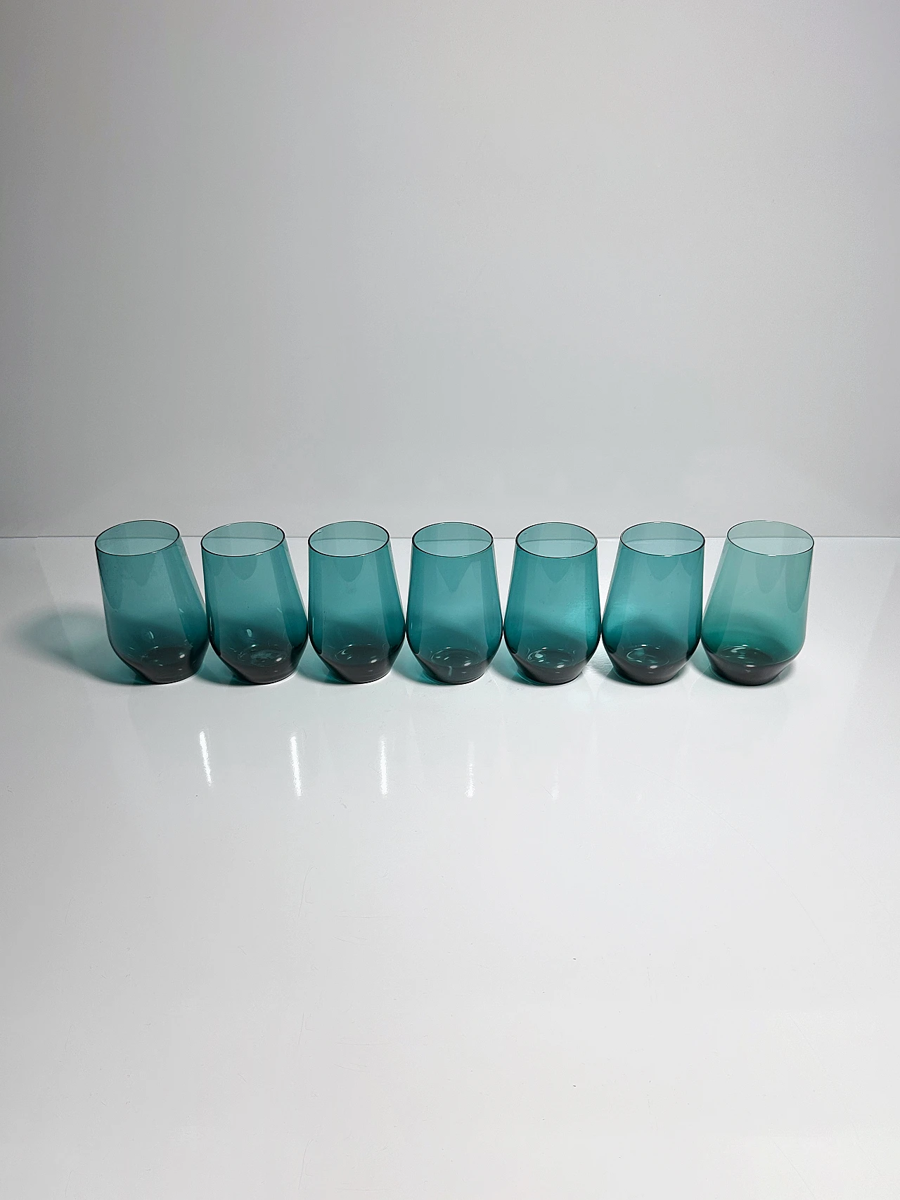 Carafe and 7 glasses by Kaj Franck for Nuutajärvi Finland, 60s 7