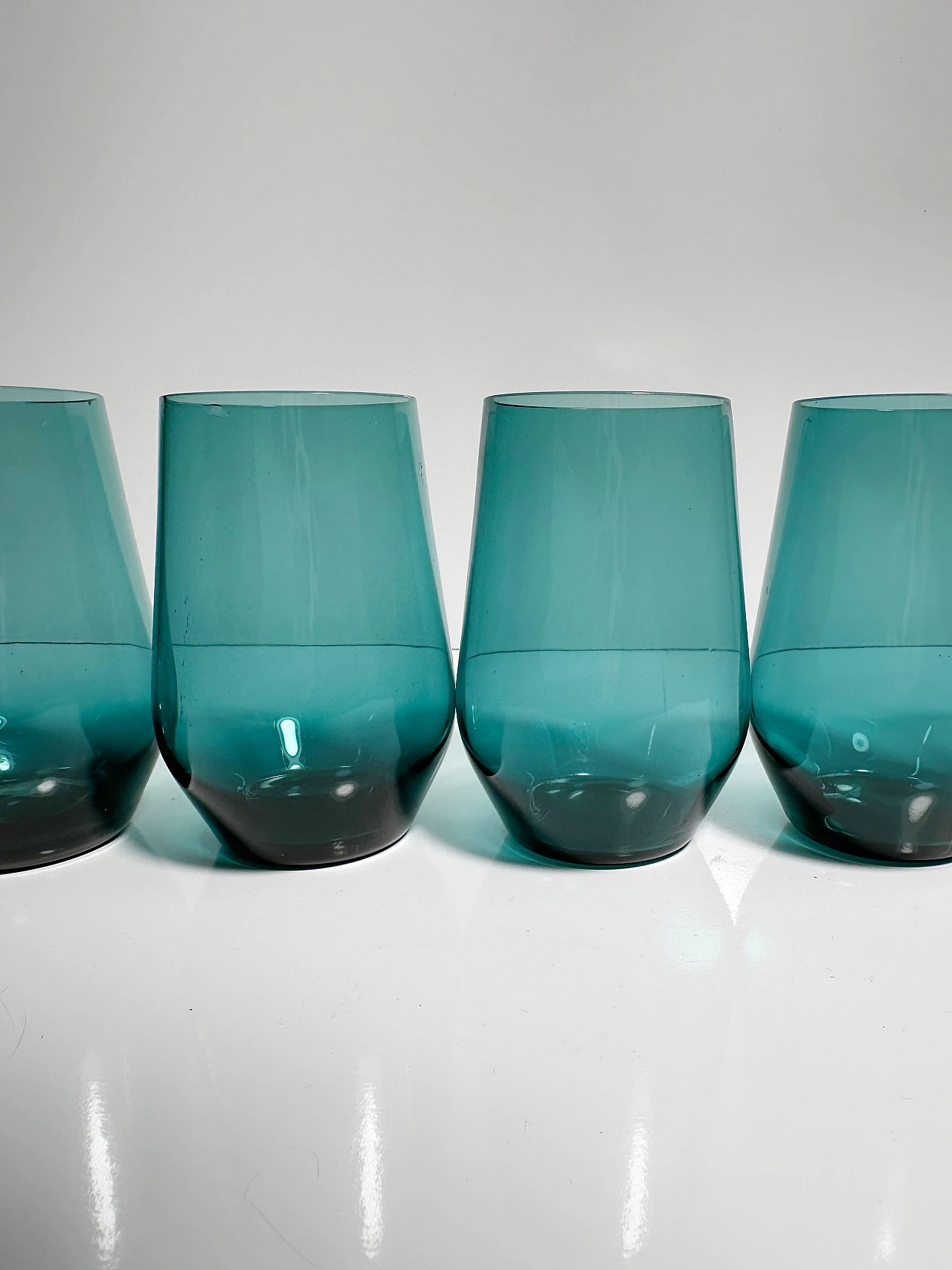 Carafe and 7 glasses by Kaj Franck for Nuutajärvi Finland, 60s 8