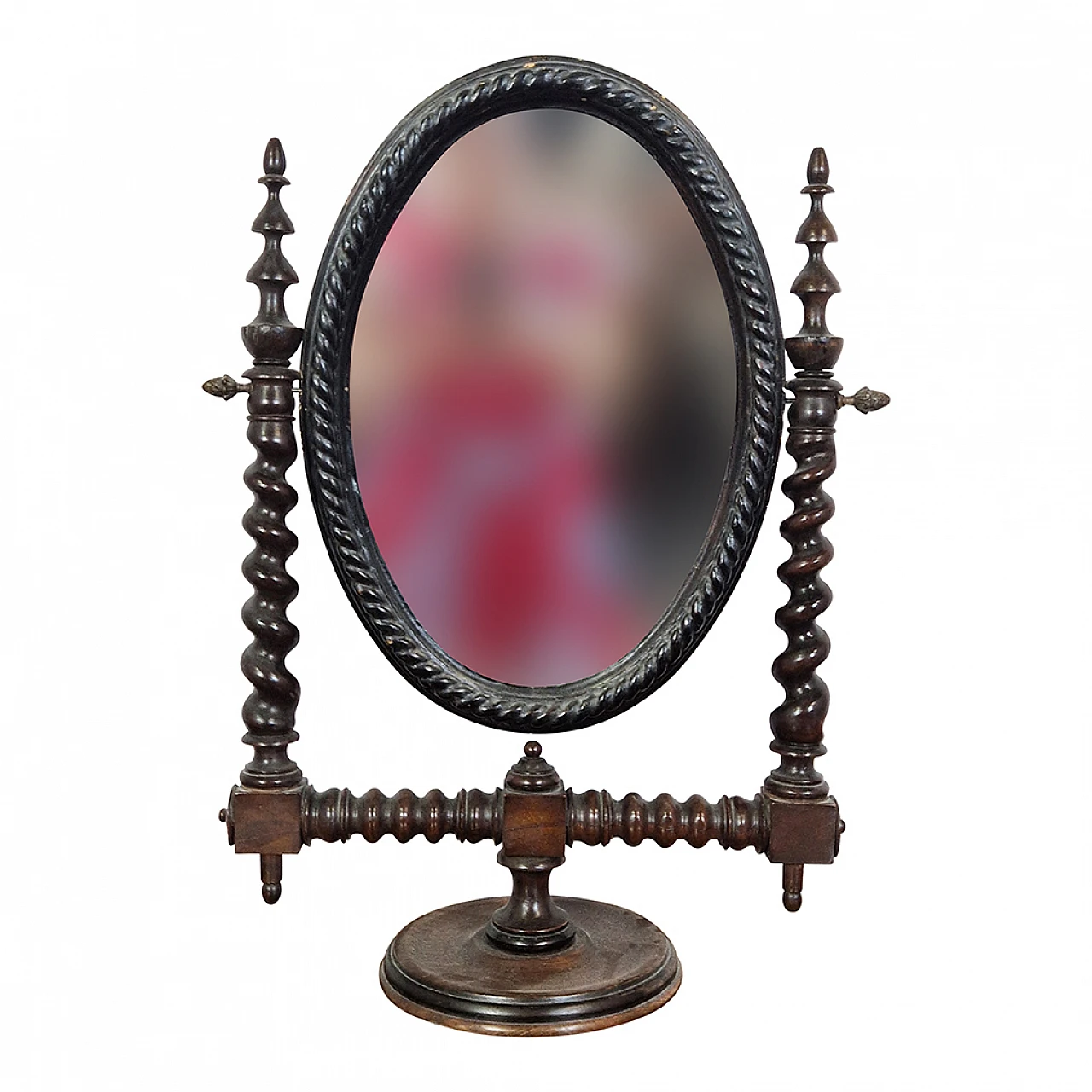 Mirror with wooden base, early 20th century 1