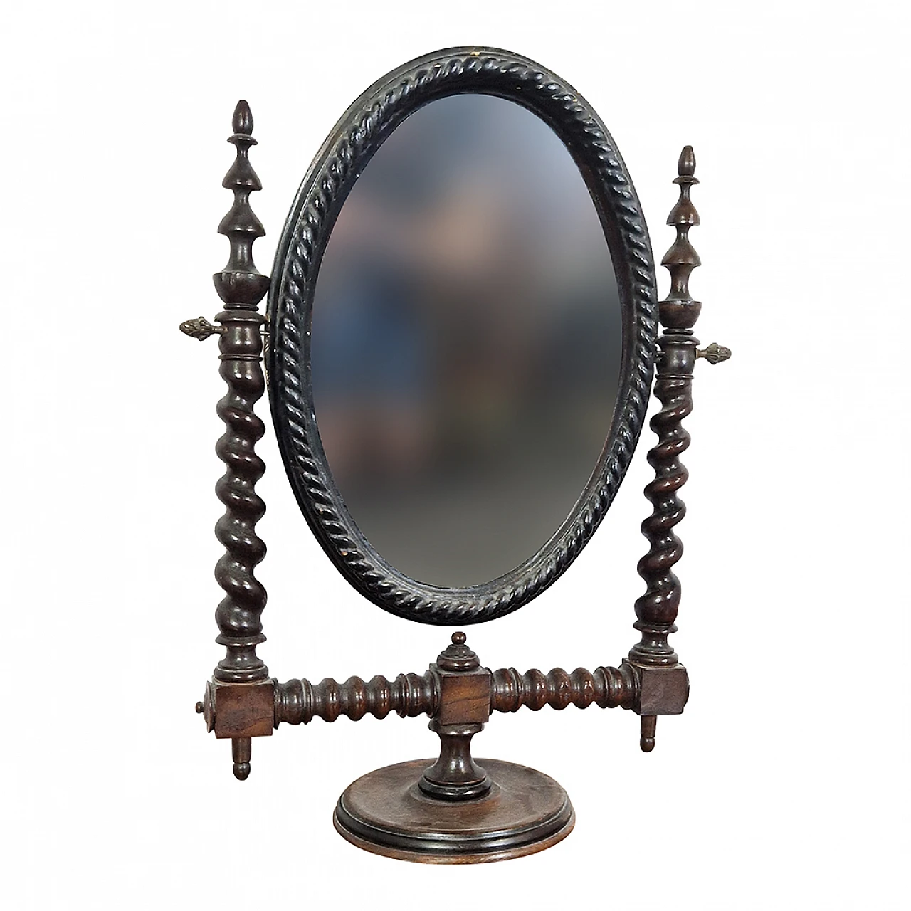 Mirror with wooden base, early 20th century 2