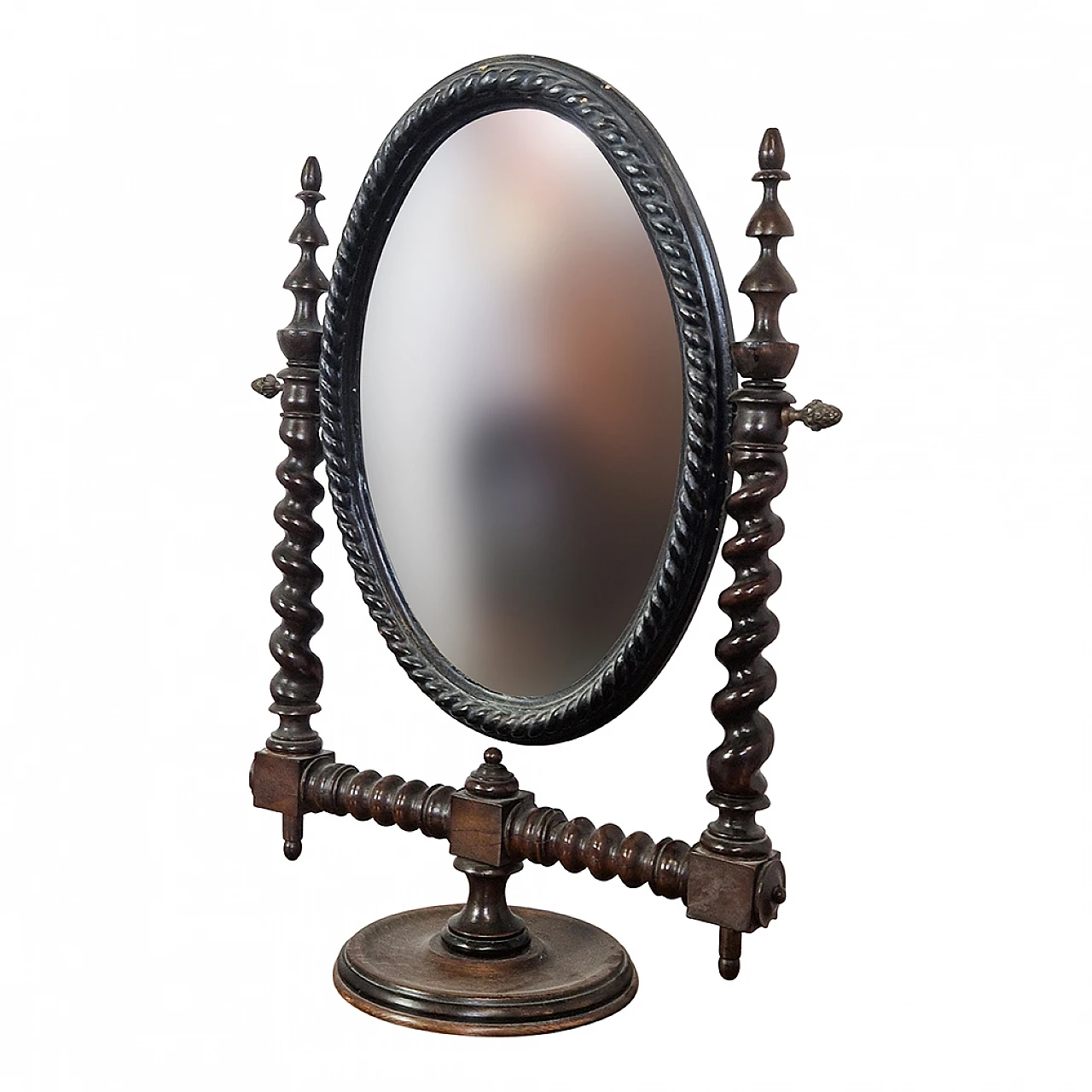 Mirror with wooden base, early 20th century 5