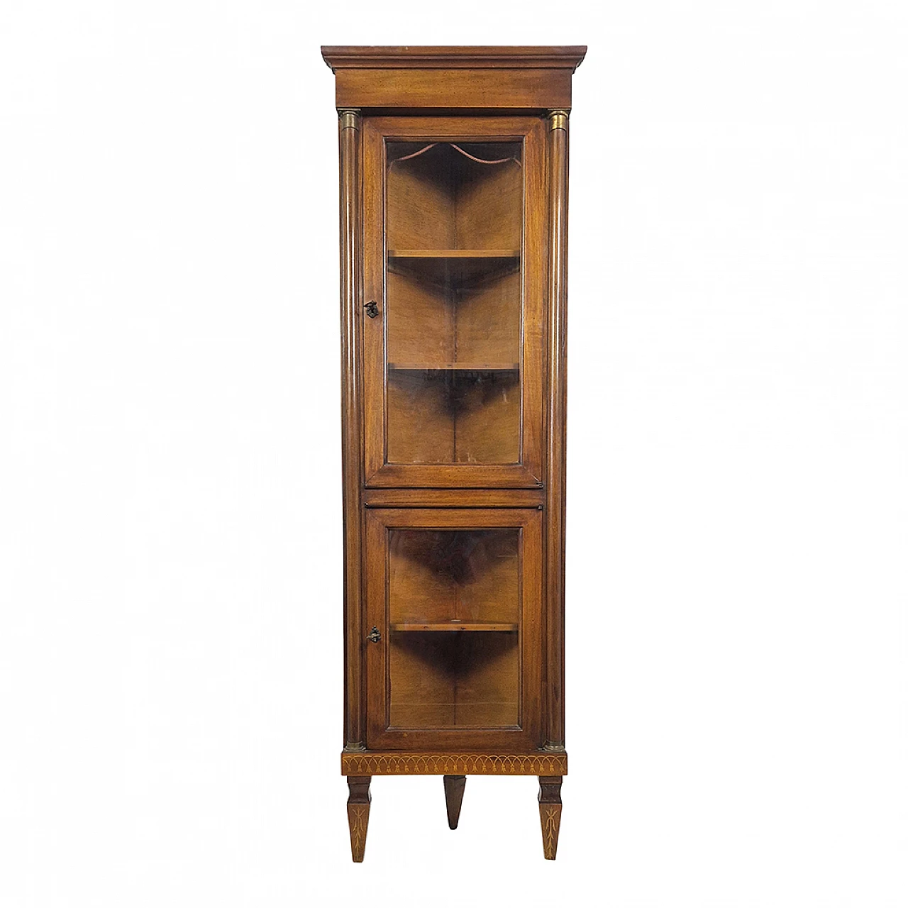 Empire corner showcase shelf, early 20th century 2