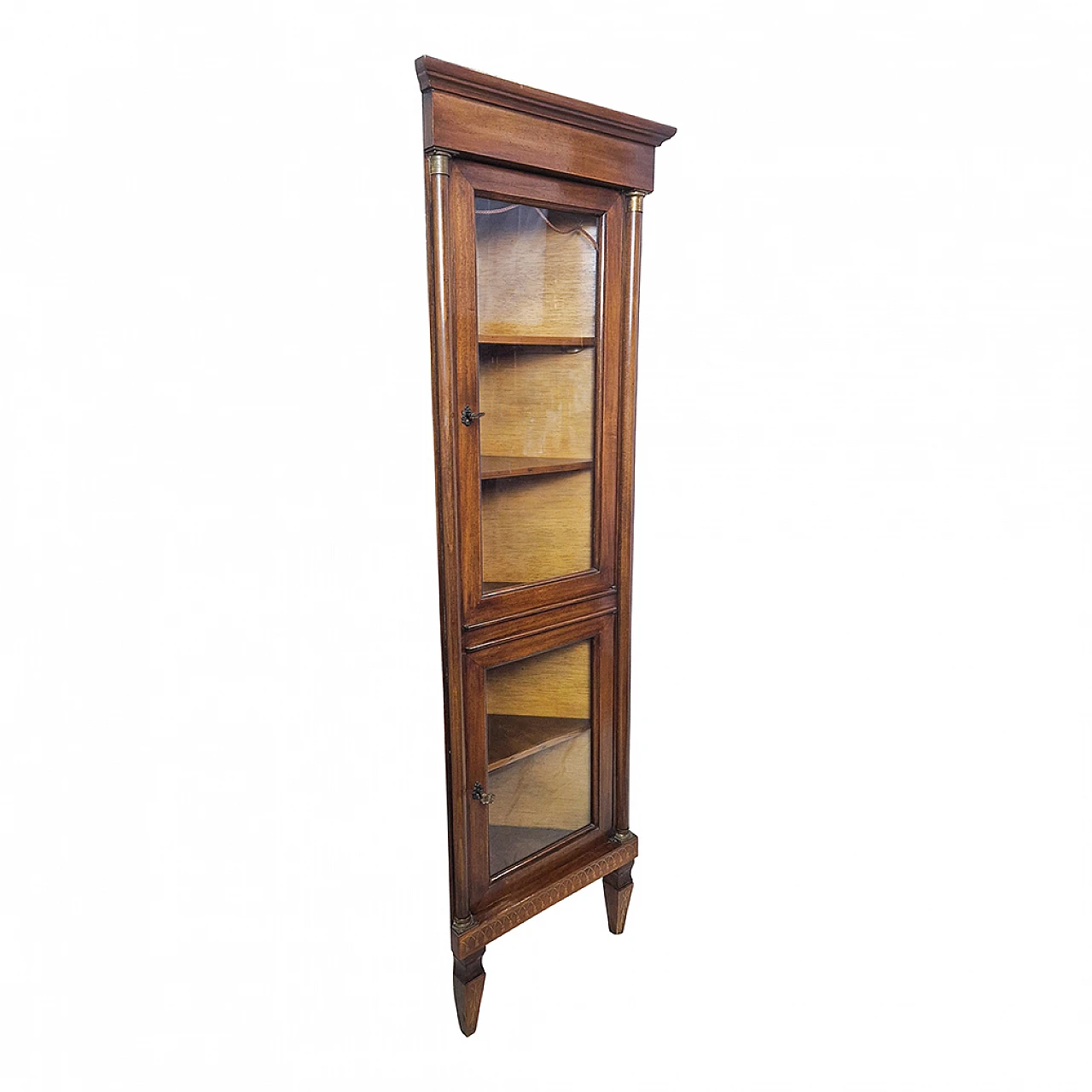 Empire corner showcase shelf, early 20th century 4