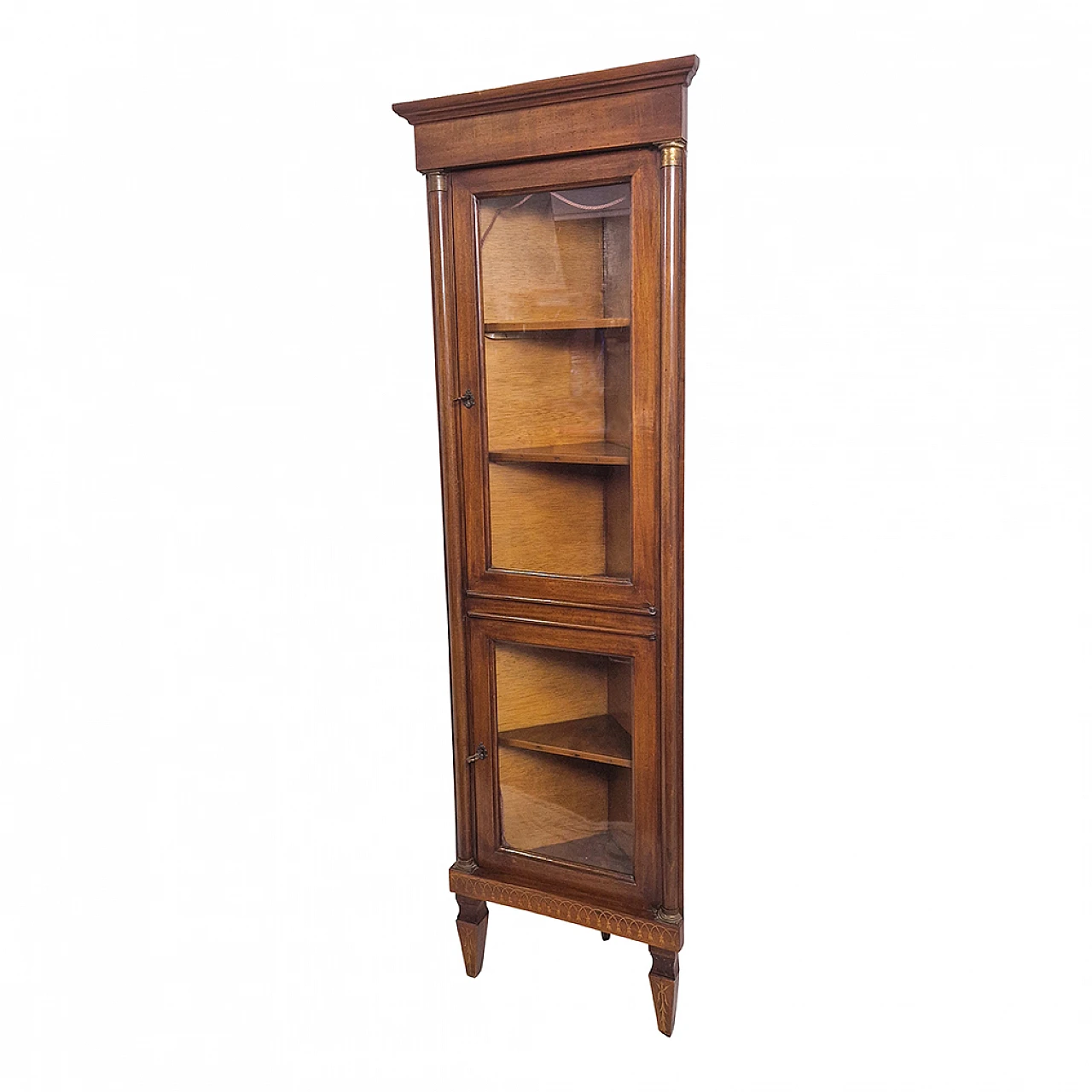 Empire corner showcase shelf, early 20th century 5