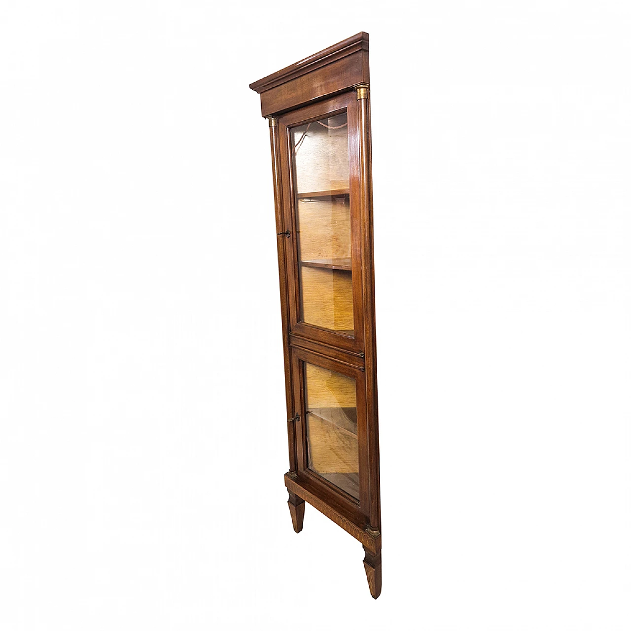 Empire corner showcase shelf, early 20th century 6