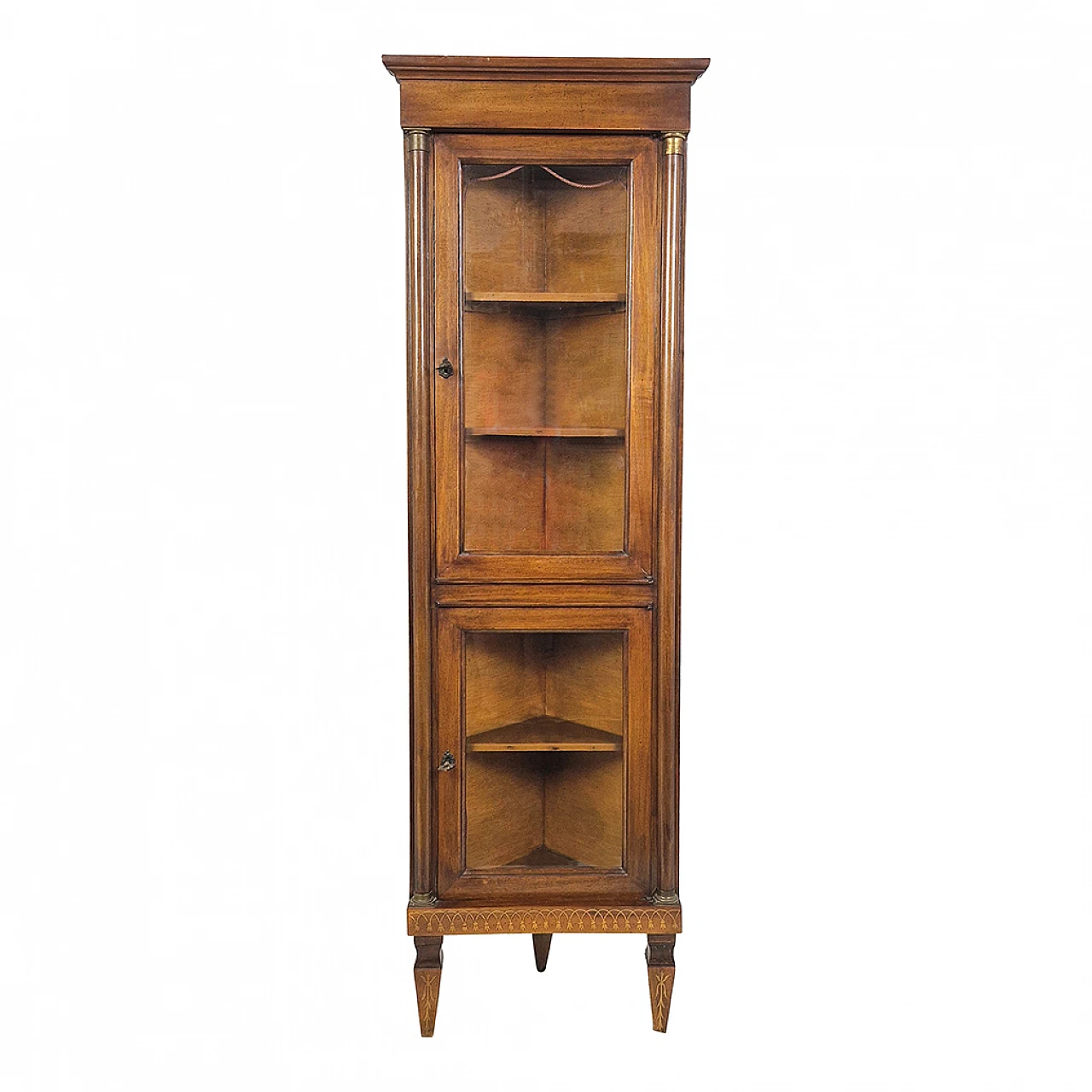 Empire corner showcase shelf, early 20th century 12